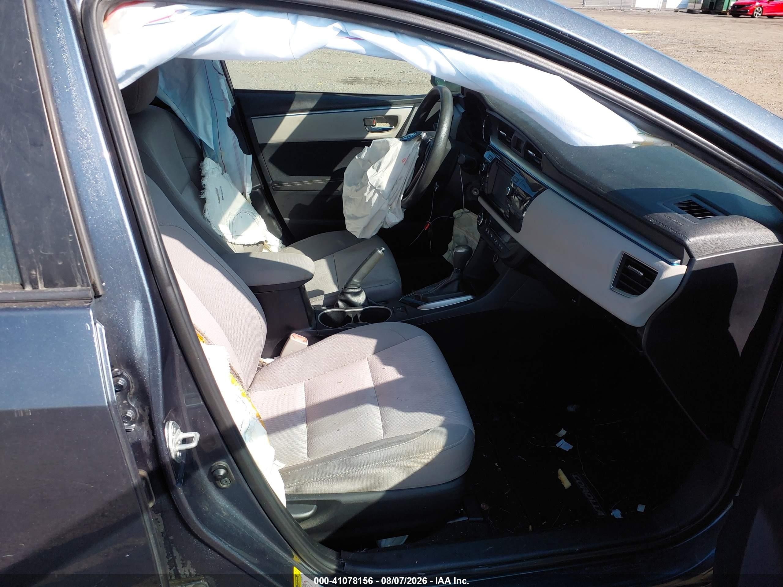 2015 Toyota Corolla Le Gray vin: 2T1BURHE2FC315480