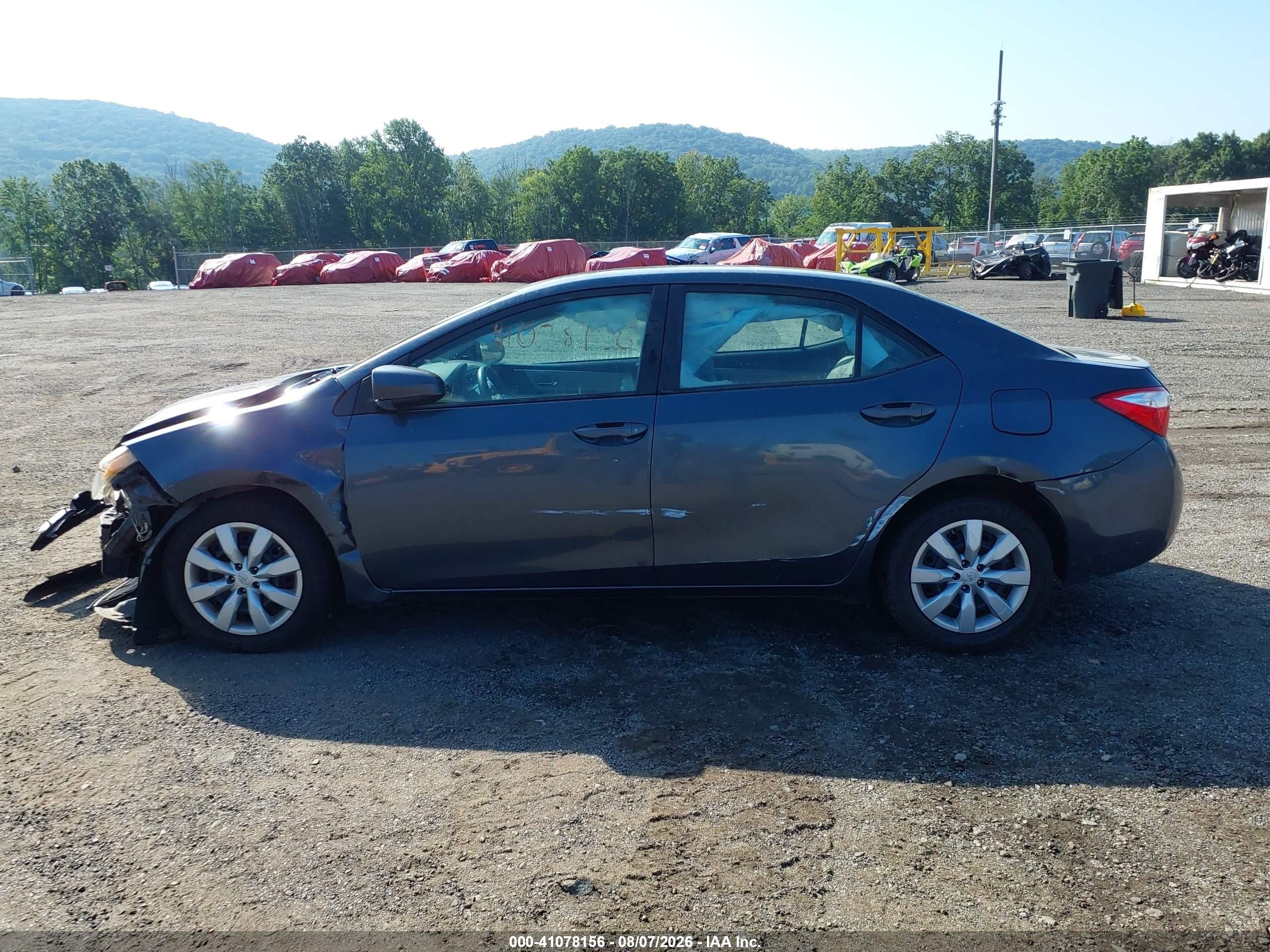 2015 Toyota Corolla Le Gray vin: 2T1BURHE2FC315480