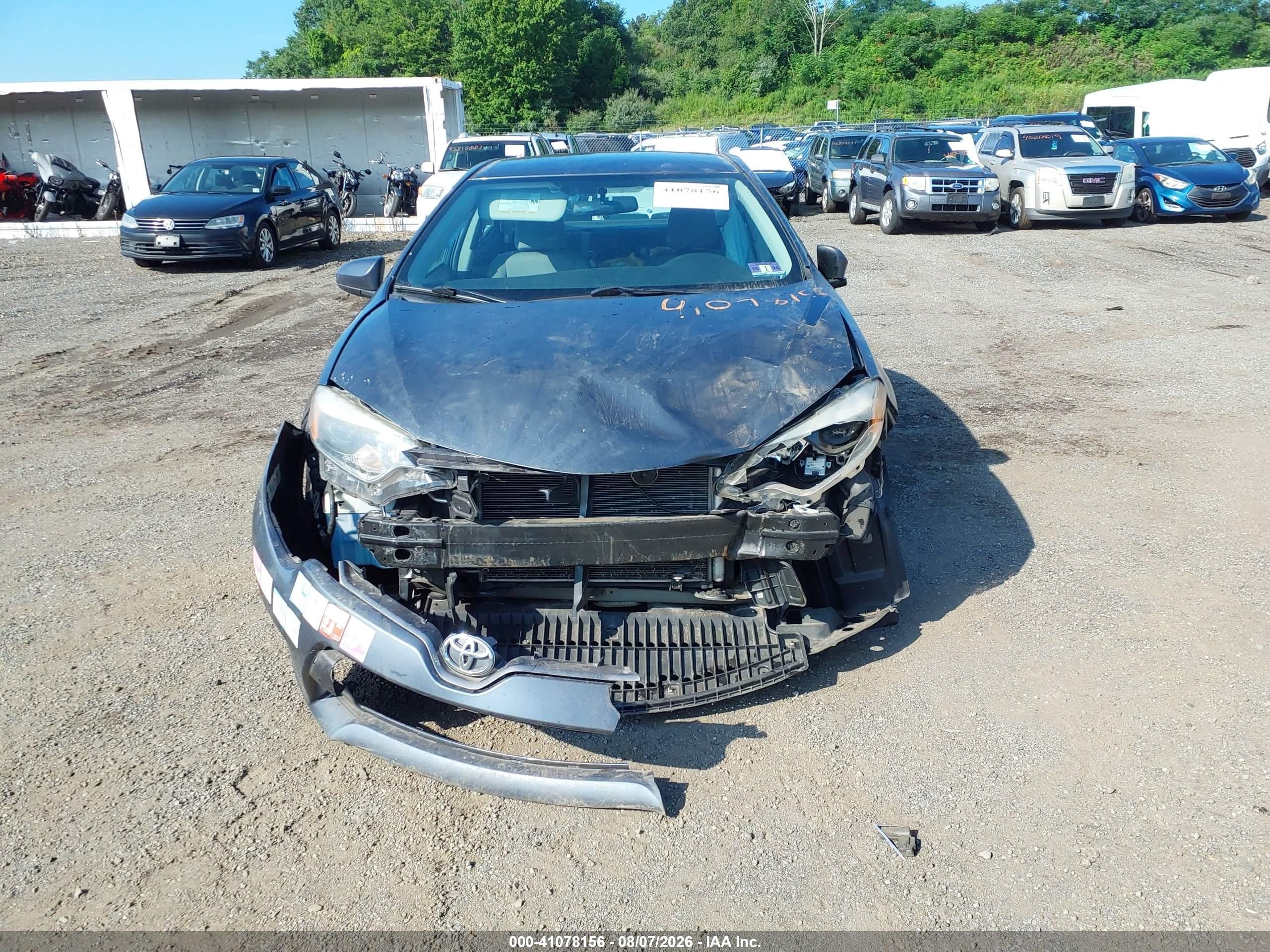 2015 Toyota Corolla Le Gray vin: 2T1BURHE2FC315480