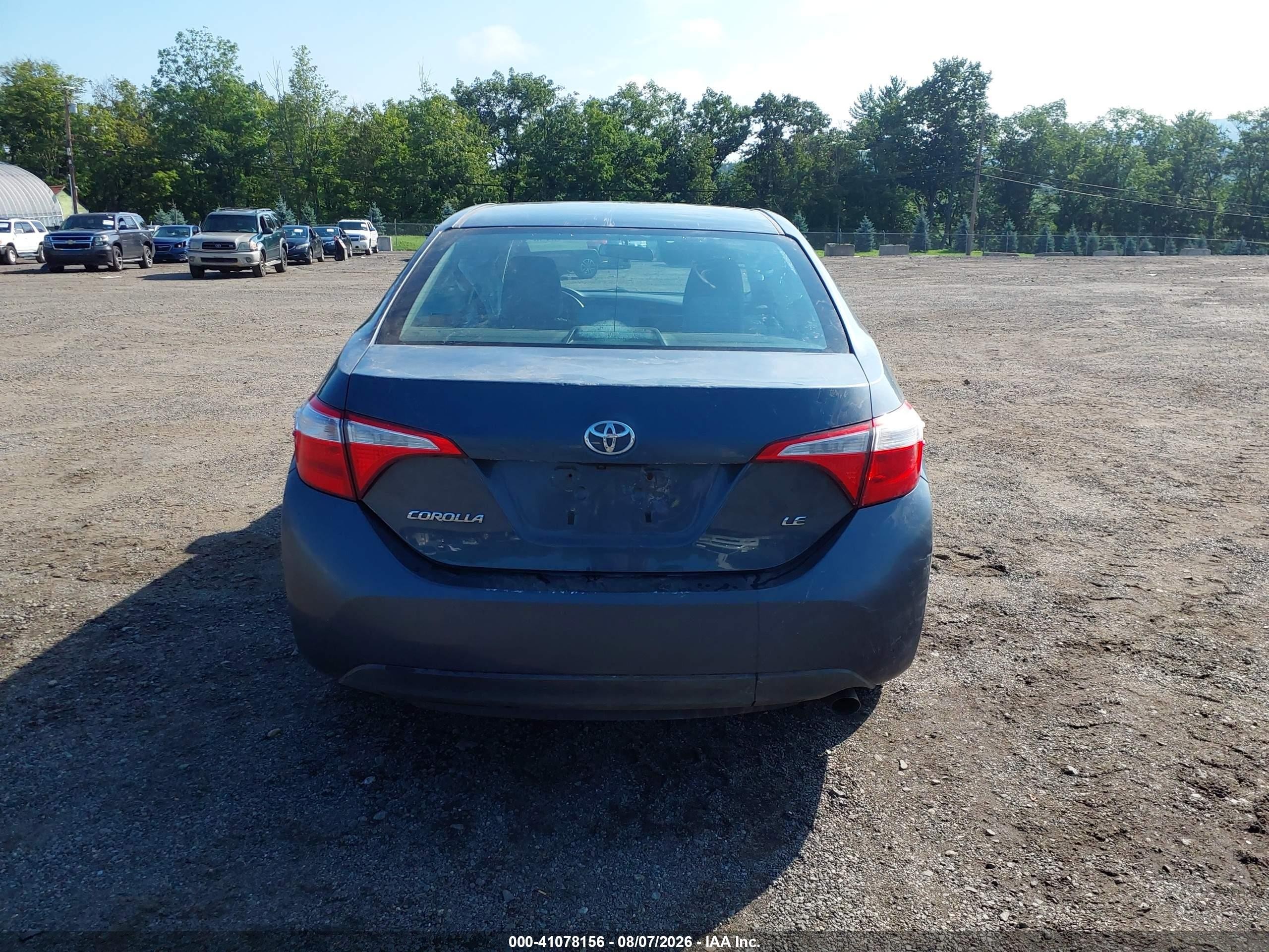 2015 Toyota Corolla Le Gray vin: 2T1BURHE2FC315480
