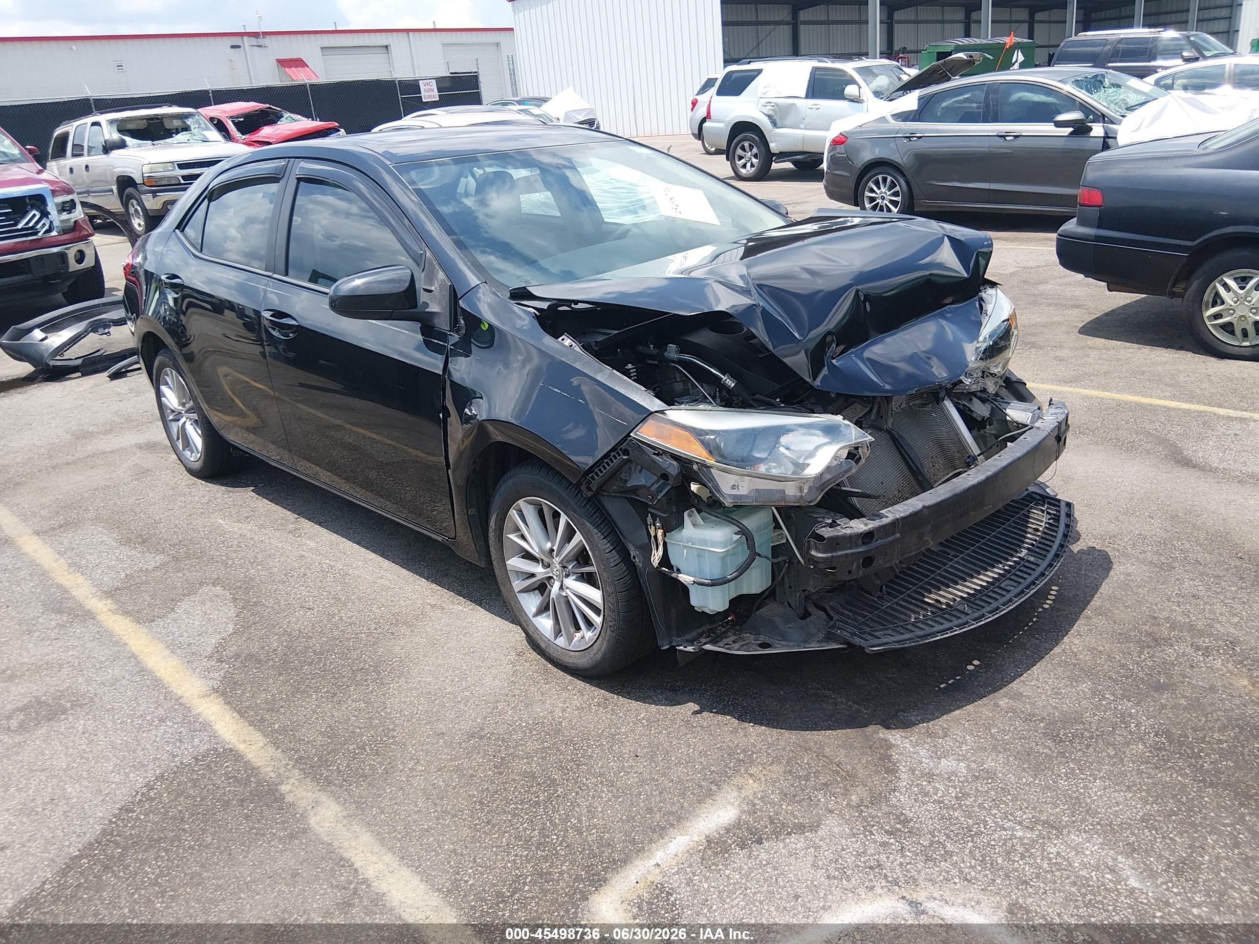 2015 Toyota Corolla Le Plus Black vin: 2T1BURHE2FC322588