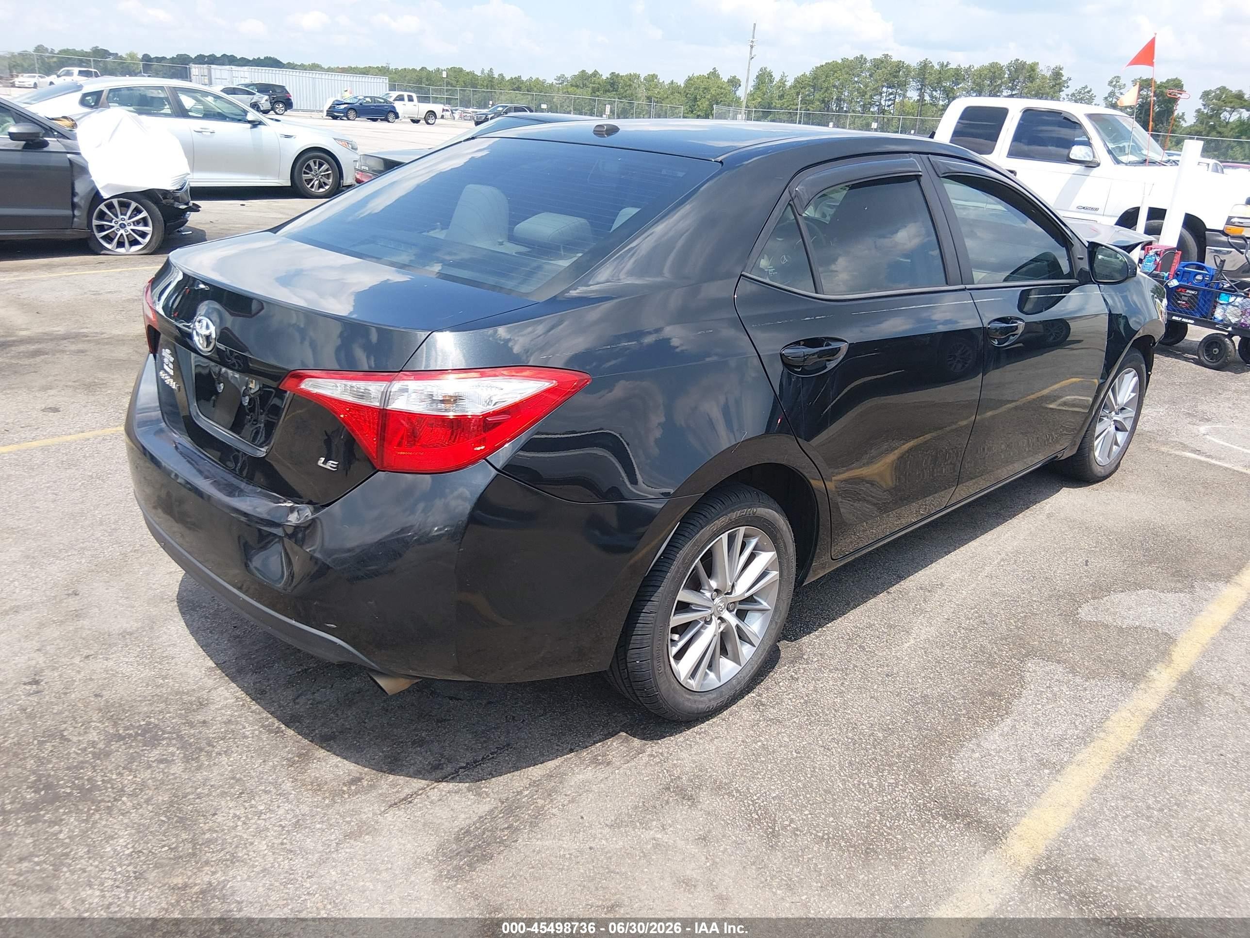 2015 Toyota Corolla Le Plus Black vin: 2T1BURHE2FC322588