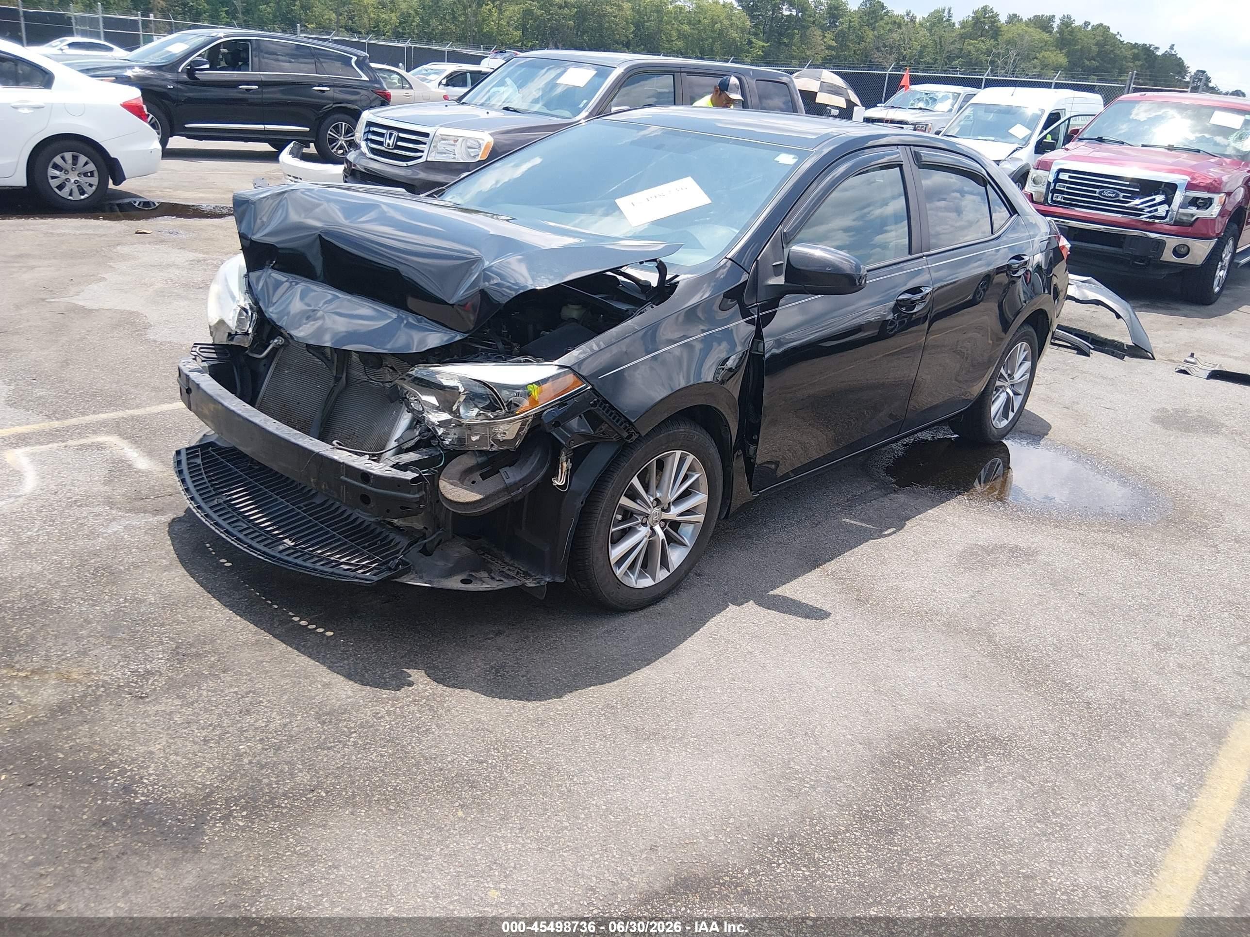 2015 Toyota Corolla Le Plus Black vin: 2T1BURHE2FC322588