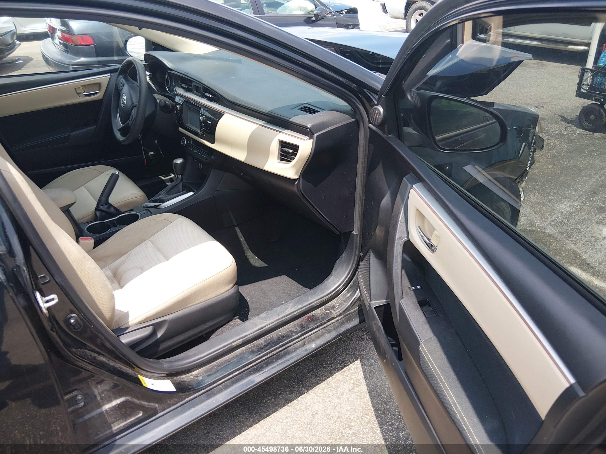 2015 Toyota Corolla Le Plus Black vin: 2T1BURHE2FC322588
