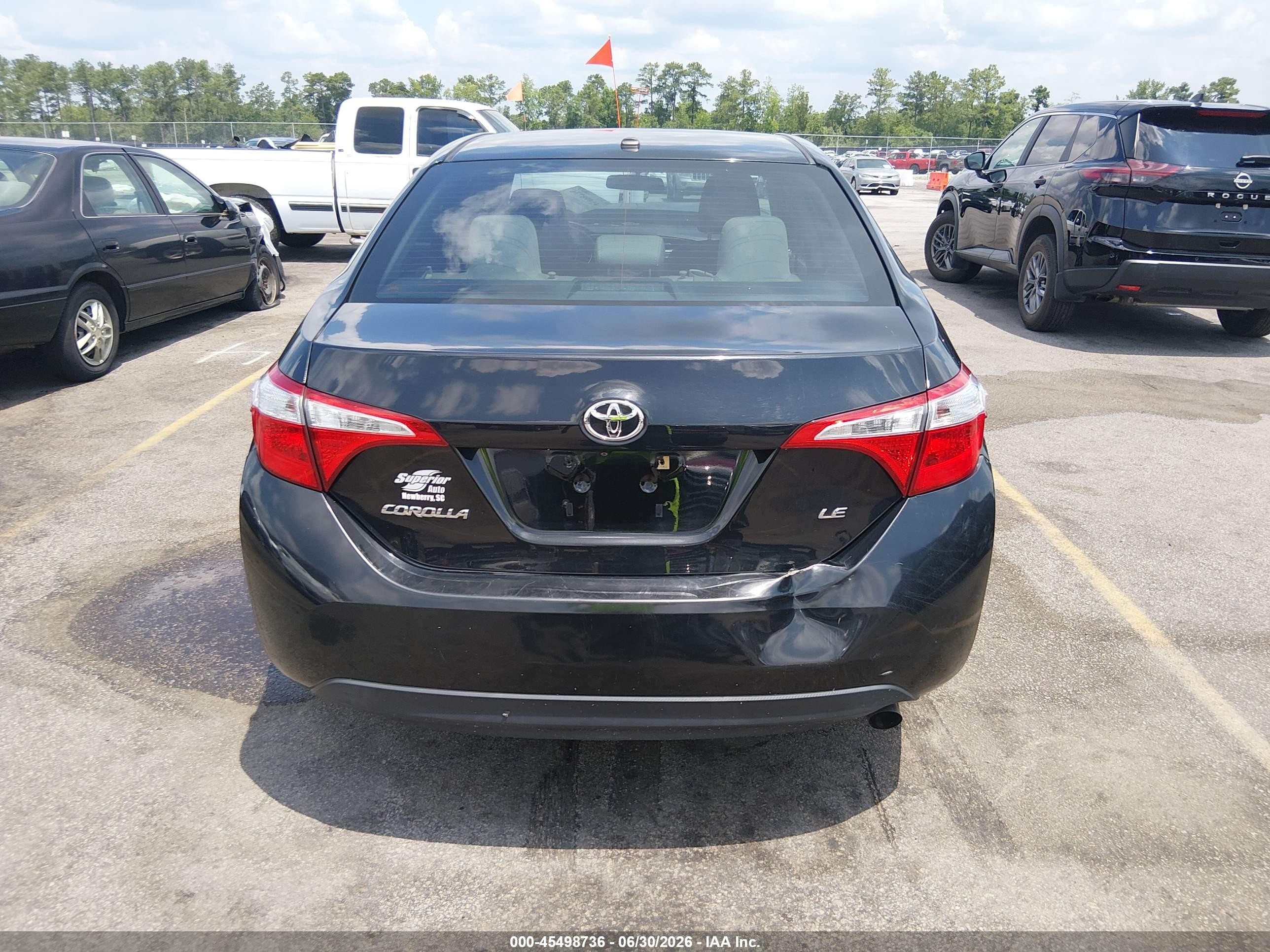 2015 Toyota Corolla Le Plus Black vin: 2T1BURHE2FC322588