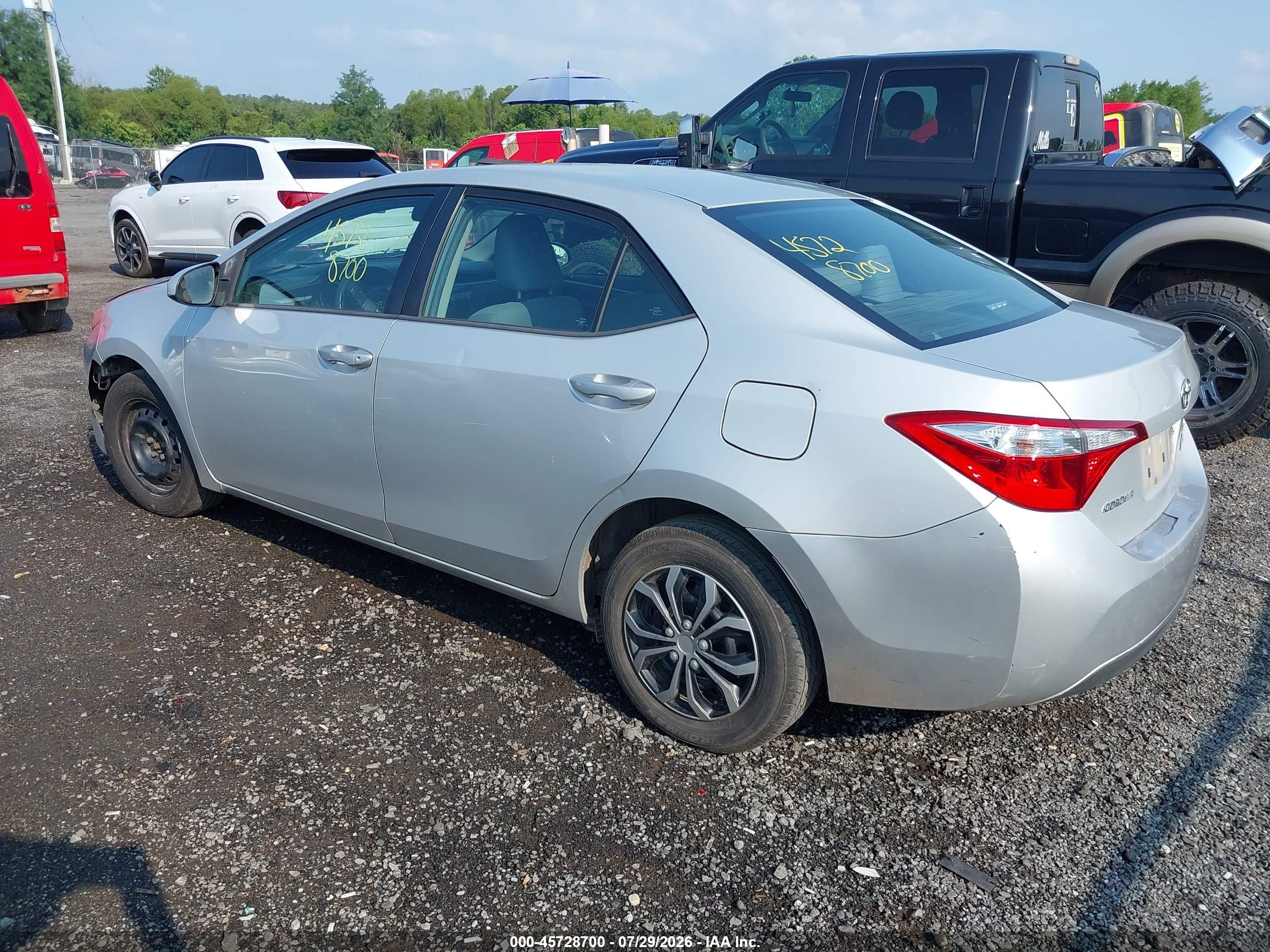 2015 Toyota Corolla L Silver vin: 2T1BURHE2FC346115