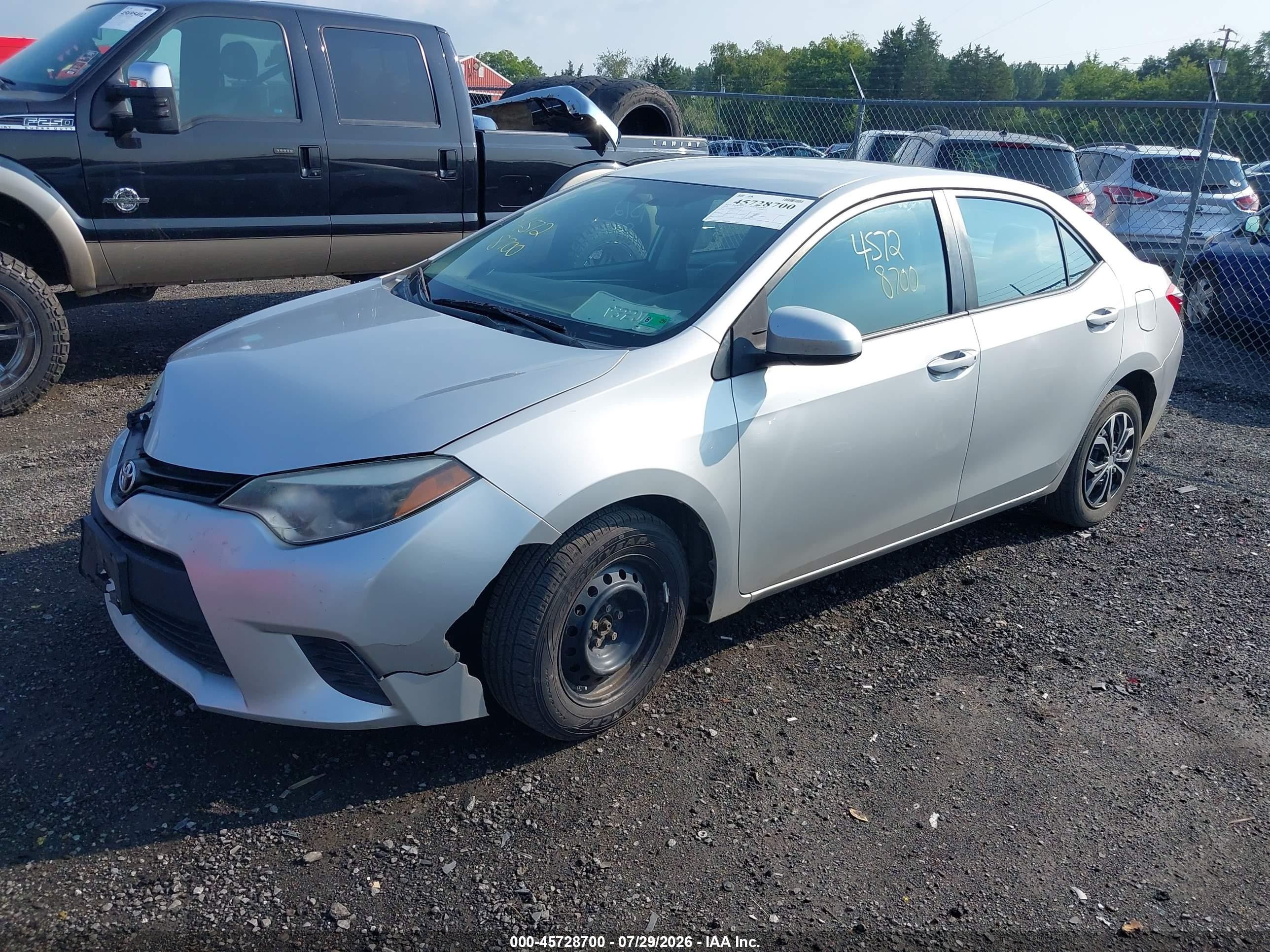 2015 Toyota Corolla L Silver vin: 2T1BURHE2FC346115