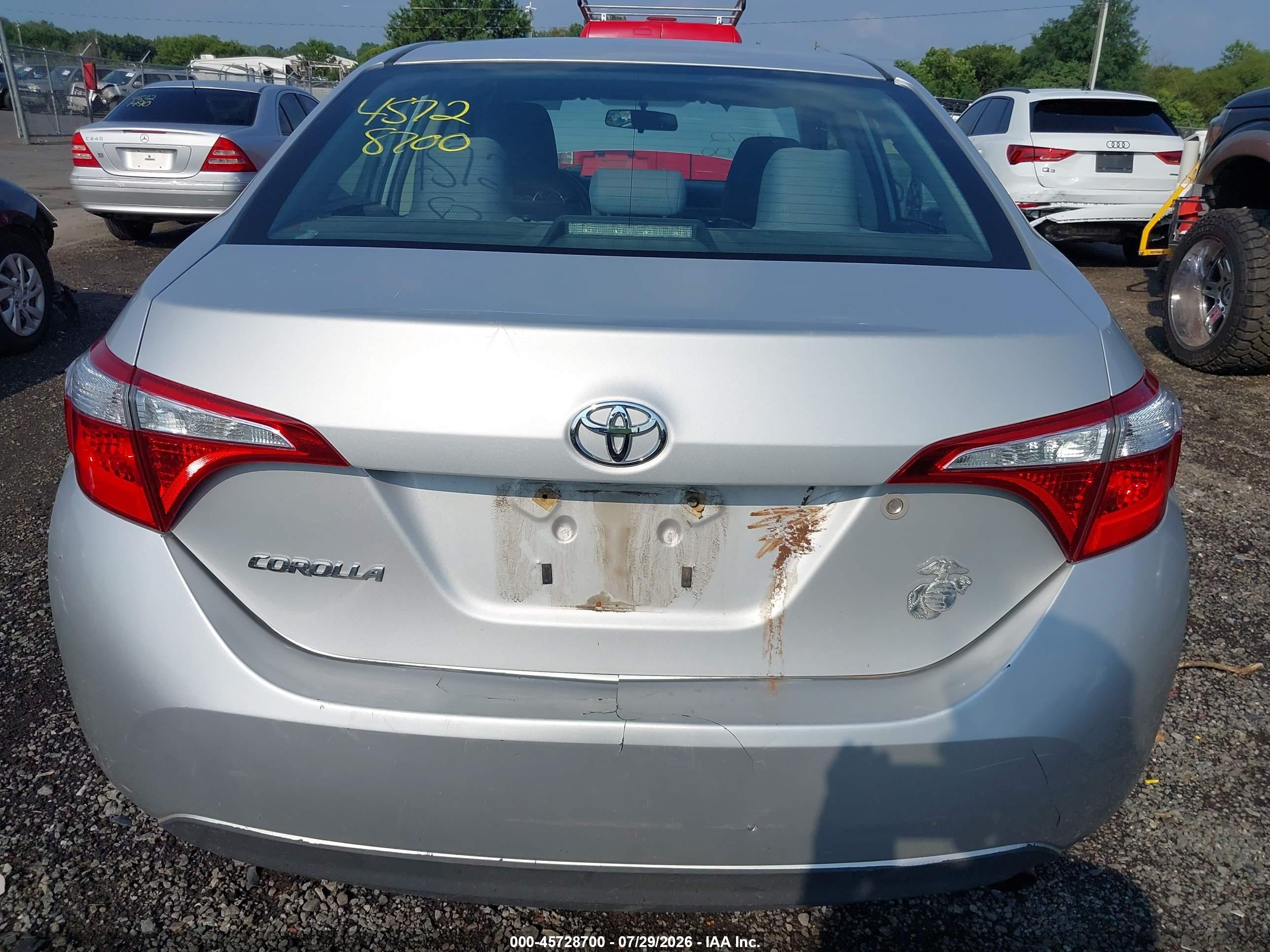 2015 Toyota Corolla L Silver vin: 2T1BURHE2FC346115