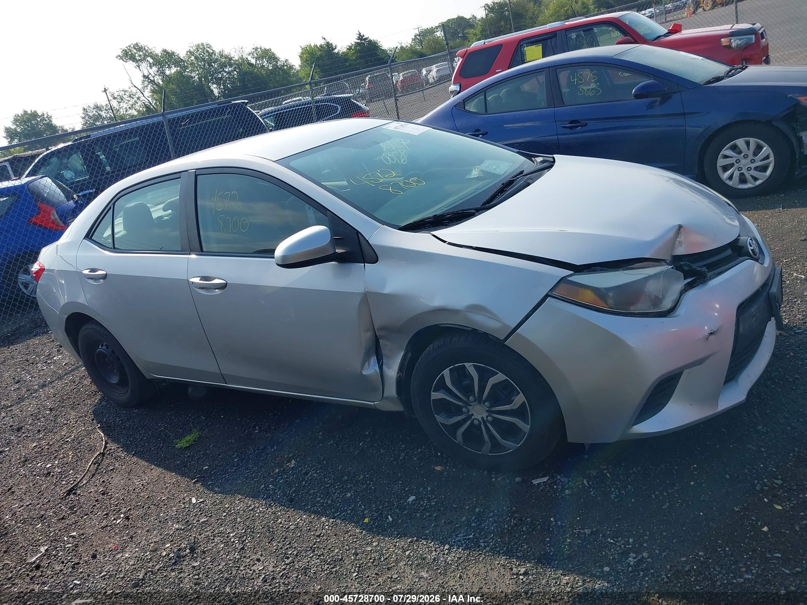 2015 Toyota Corolla L Silver vin: 2T1BURHE2FC346115
