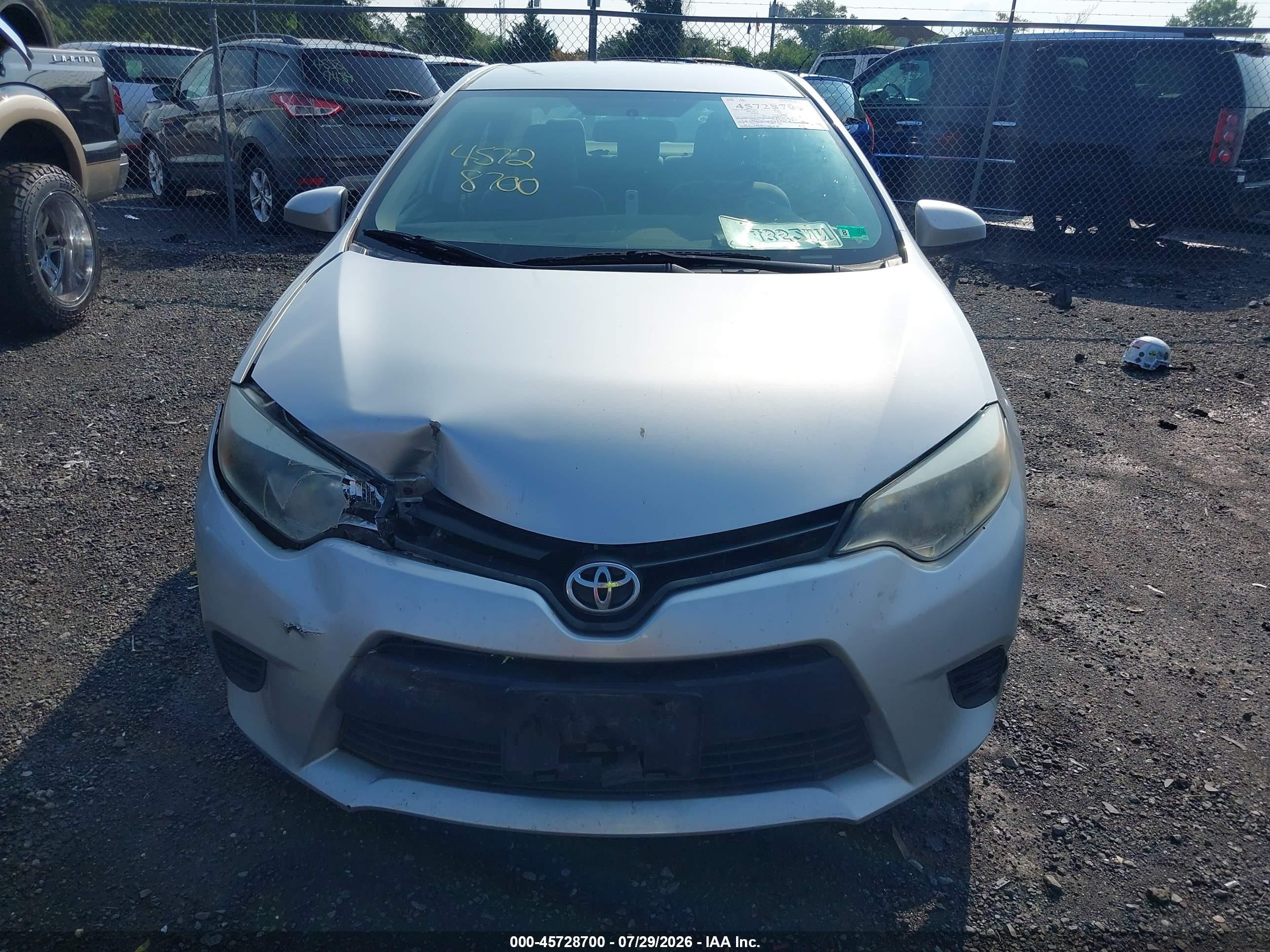2015 Toyota Corolla L Silver vin: 2T1BURHE2FC346115