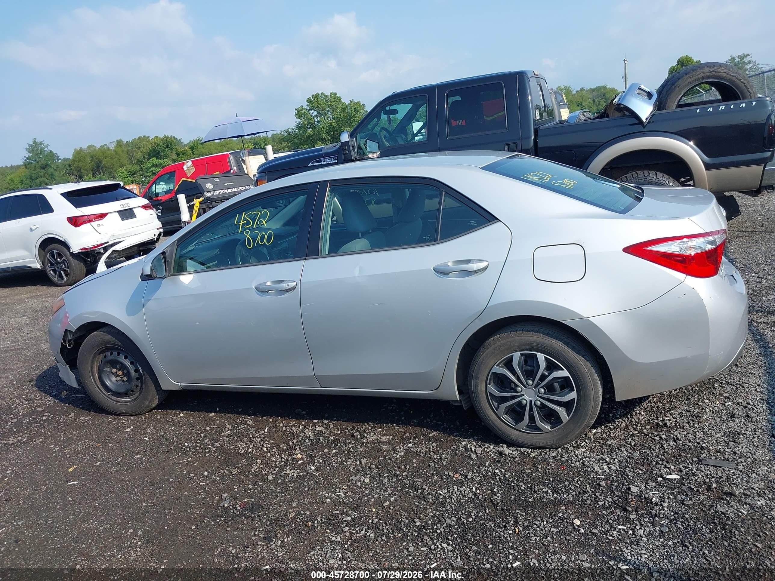 2015 Toyota Corolla L Silver vin: 2T1BURHE2FC346115