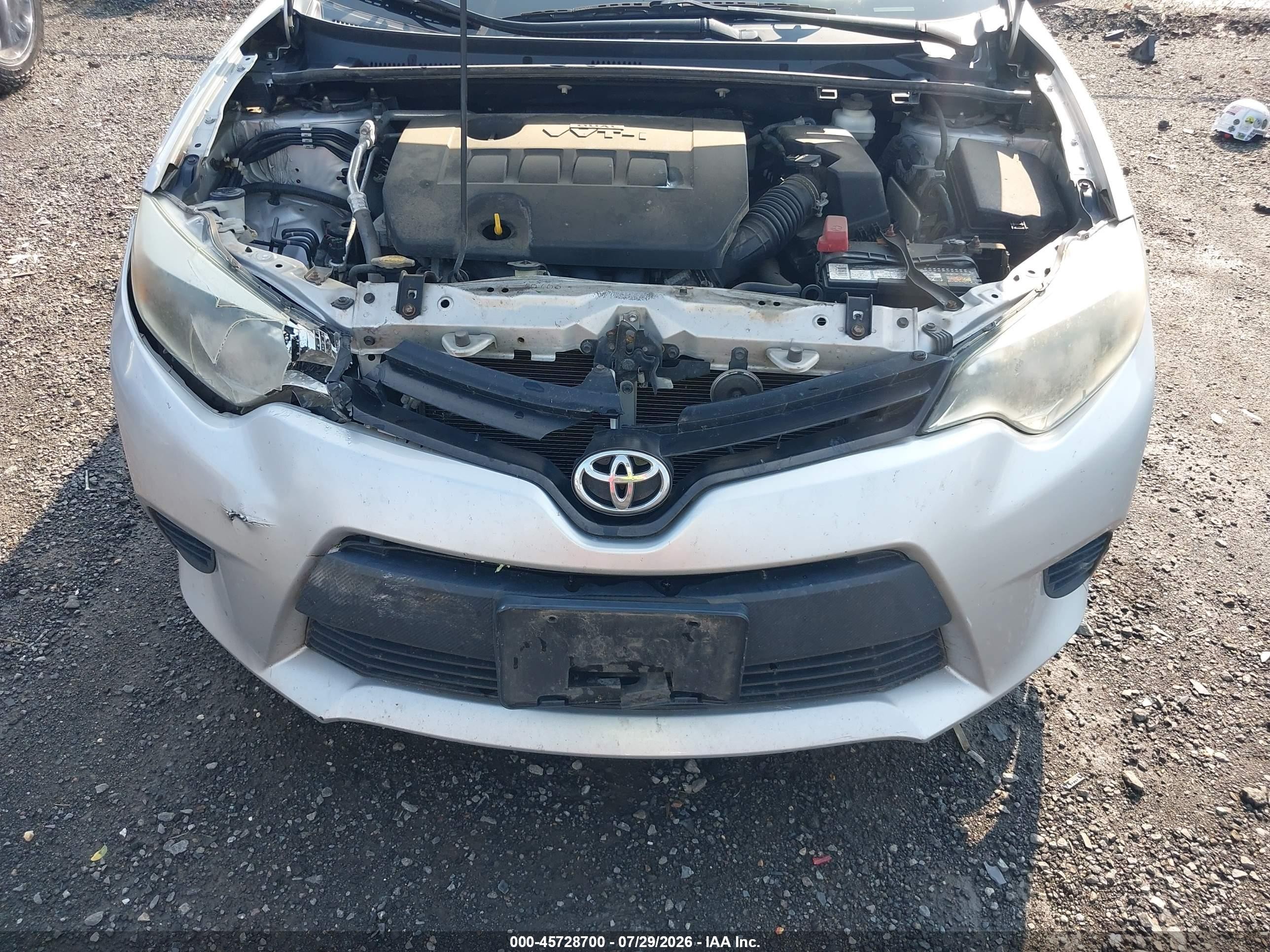 2015 Toyota Corolla L Silver vin: 2T1BURHE2FC346115