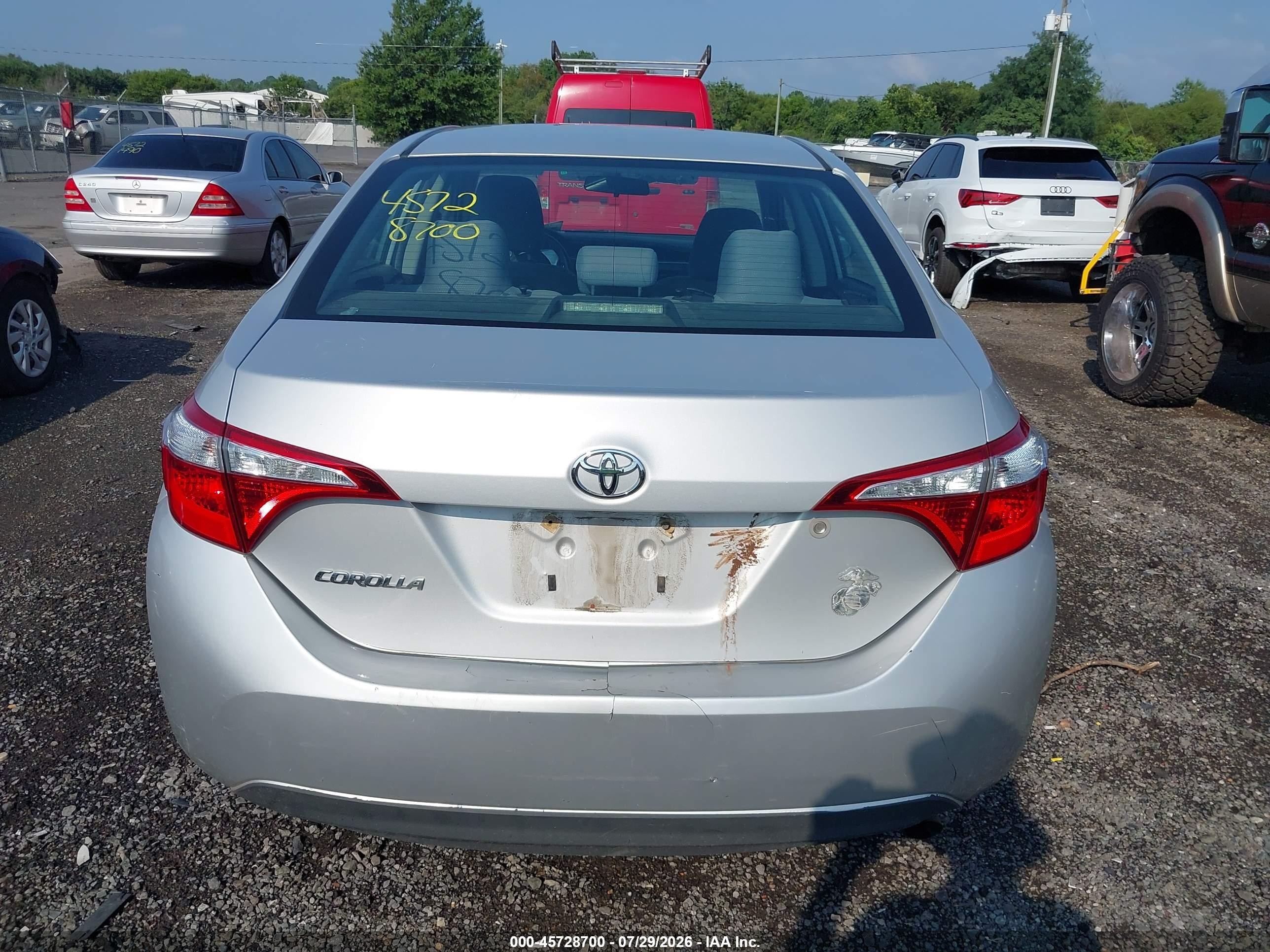 2015 Toyota Corolla L Silver vin: 2T1BURHE2FC346115