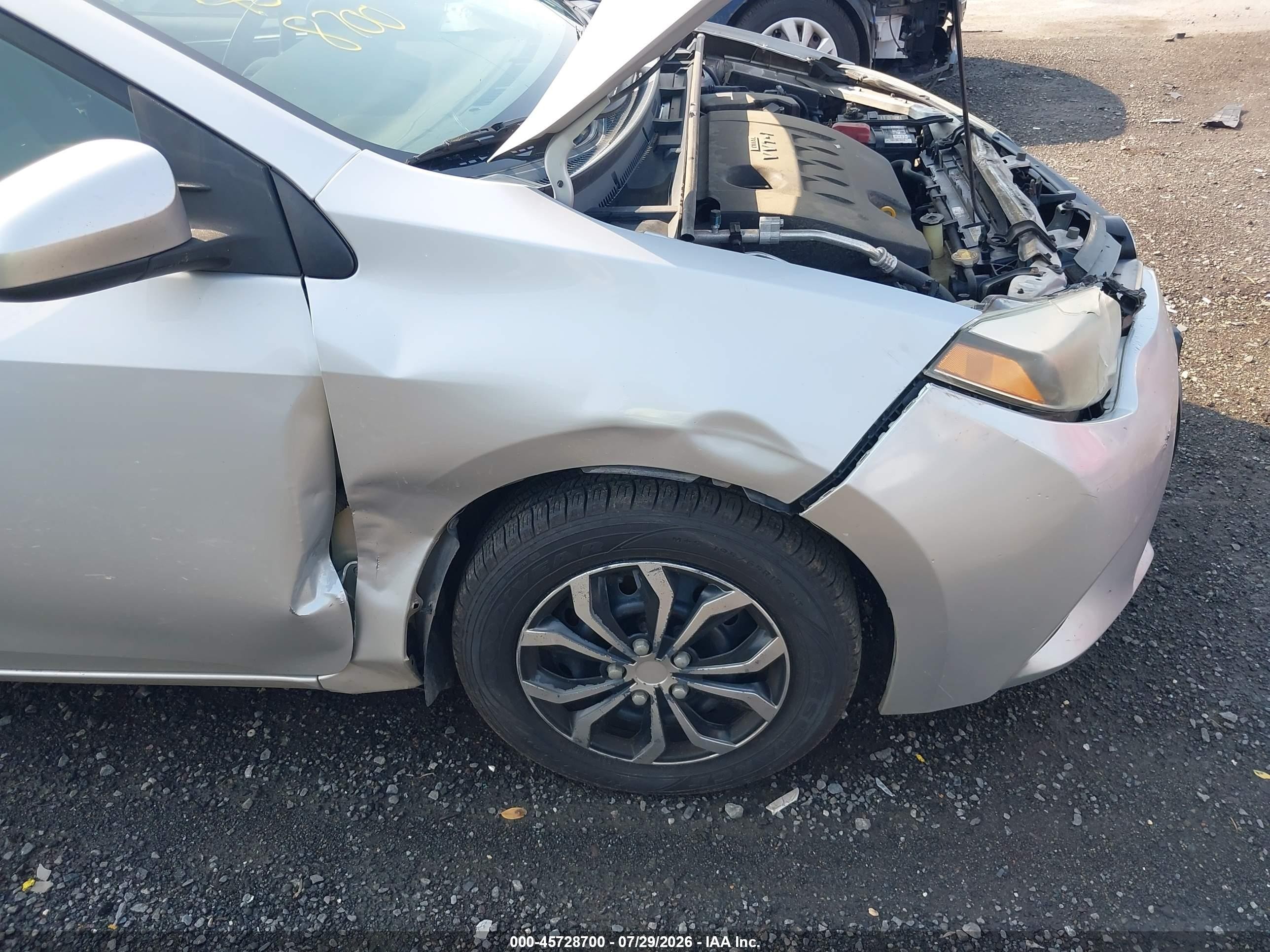 2015 Toyota Corolla L Silver vin: 2T1BURHE2FC346115