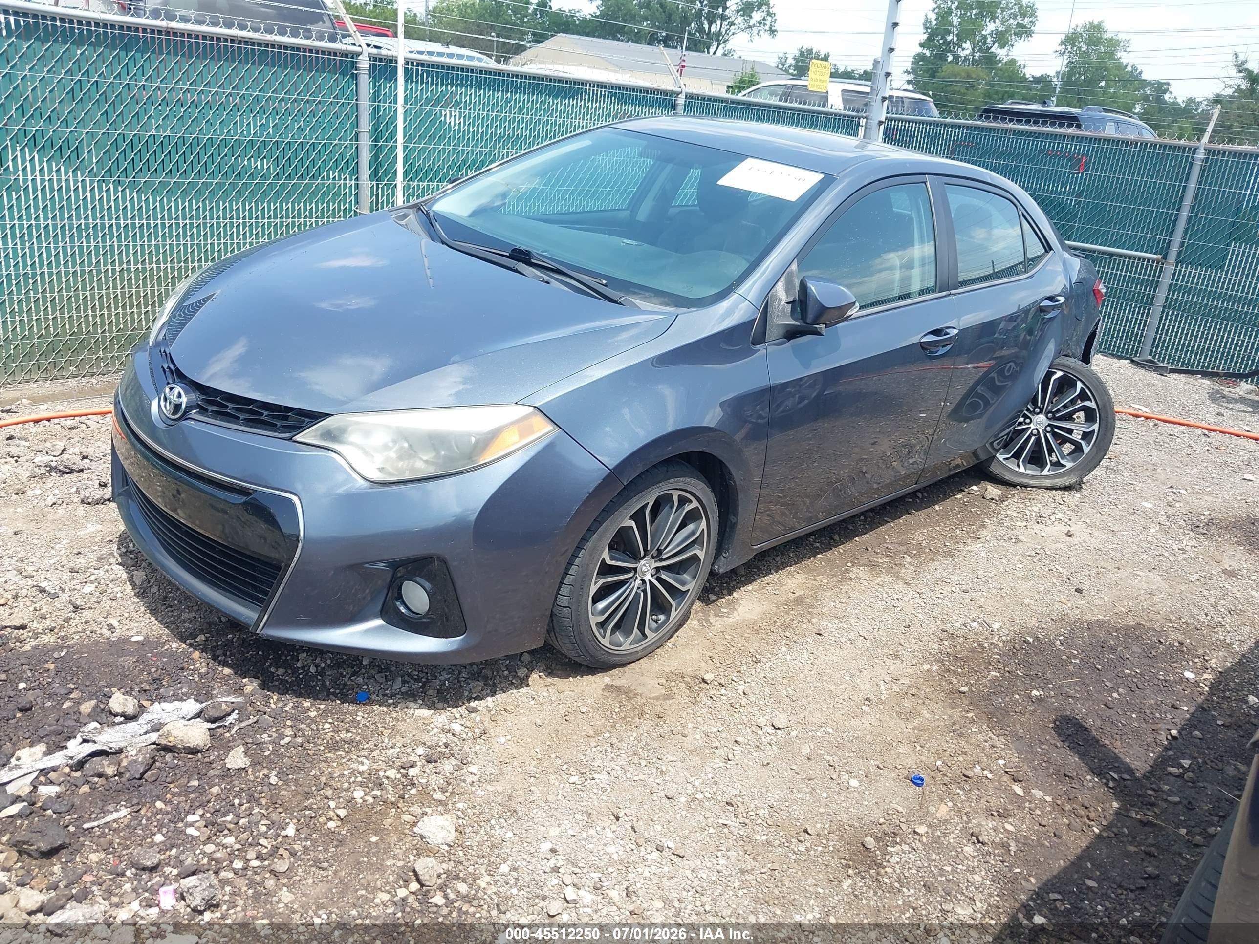 2015 Toyota Corolla S Premium Gray vin: 2T1BURHE2FC358393