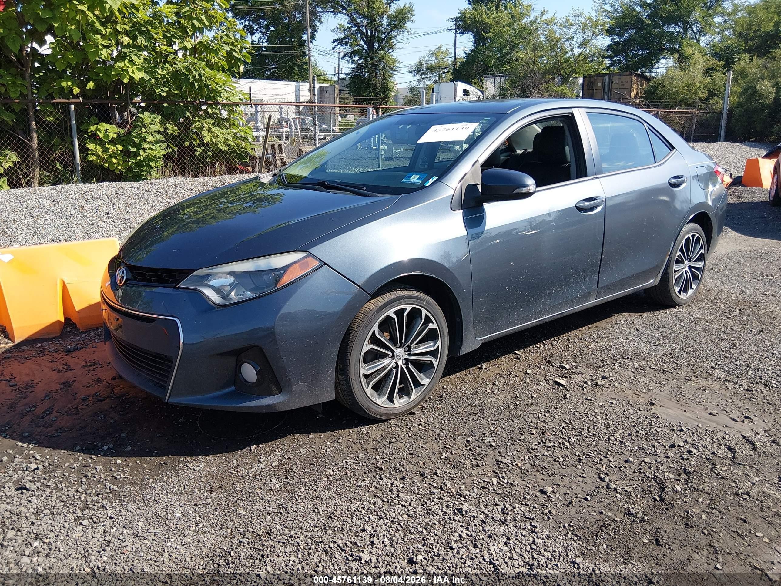 2015 Toyota Corolla S Plus Gray vin: 2T1BURHE2FC360239