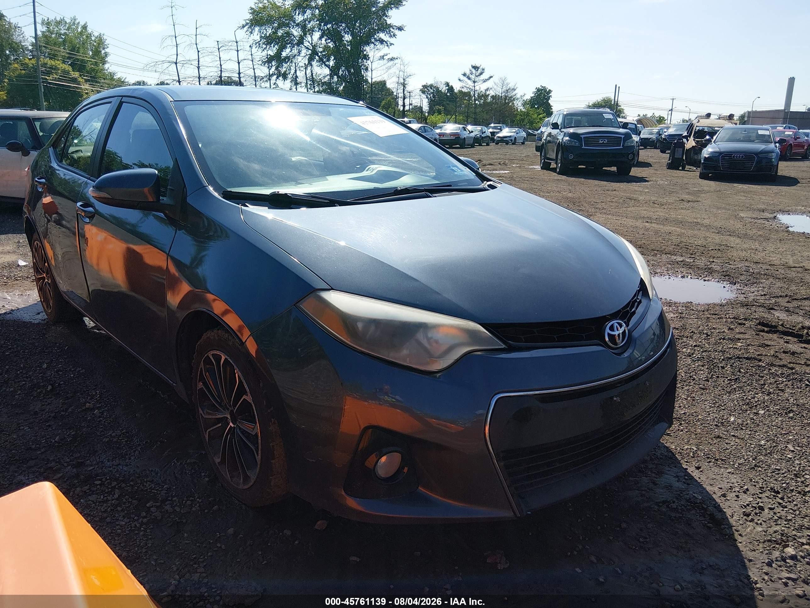 2015 Toyota Corolla S Plus Gray vin: 2T1BURHE2FC360239