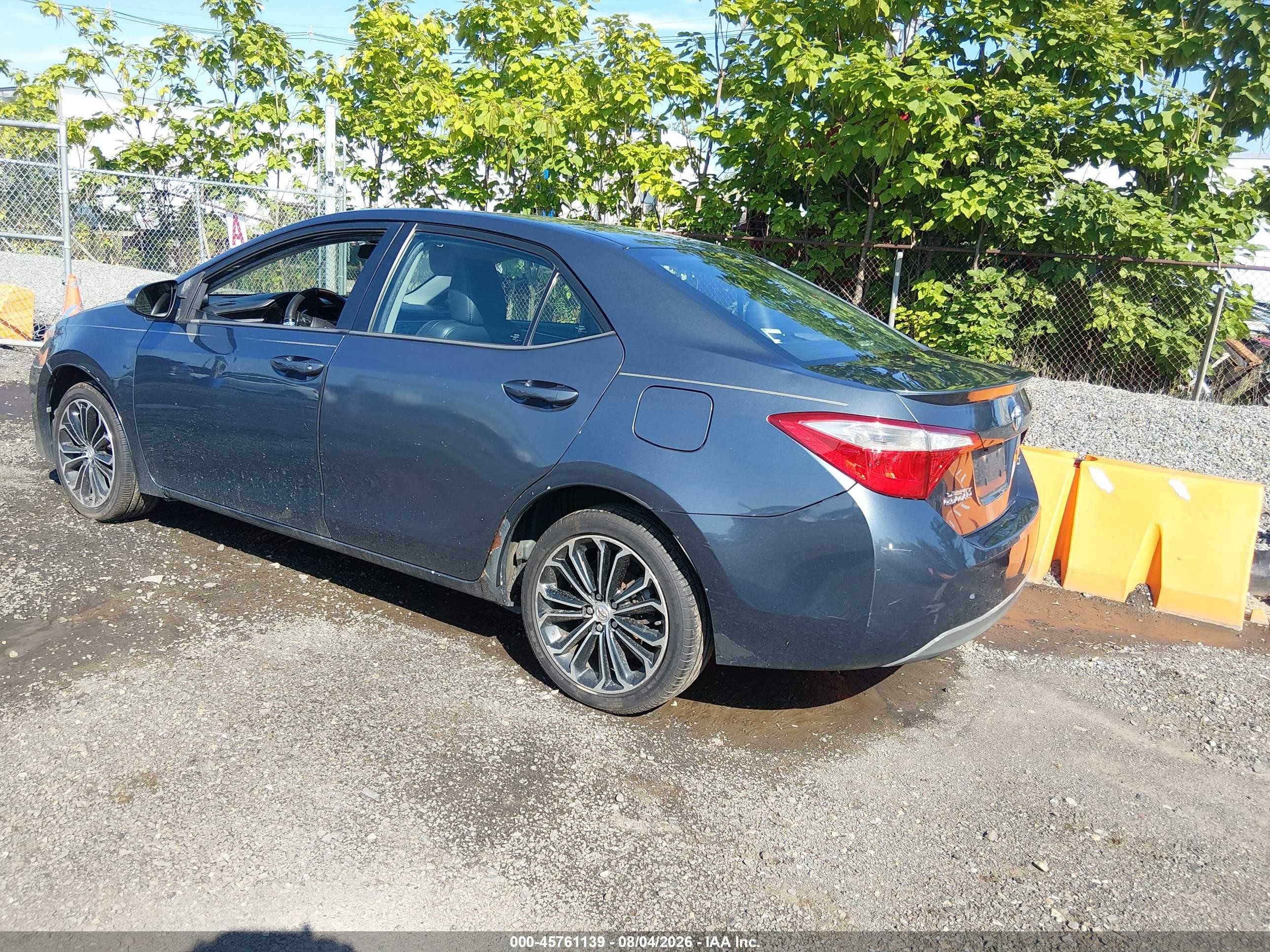 2015 Toyota Corolla S Plus Gray vin: 2T1BURHE2FC360239