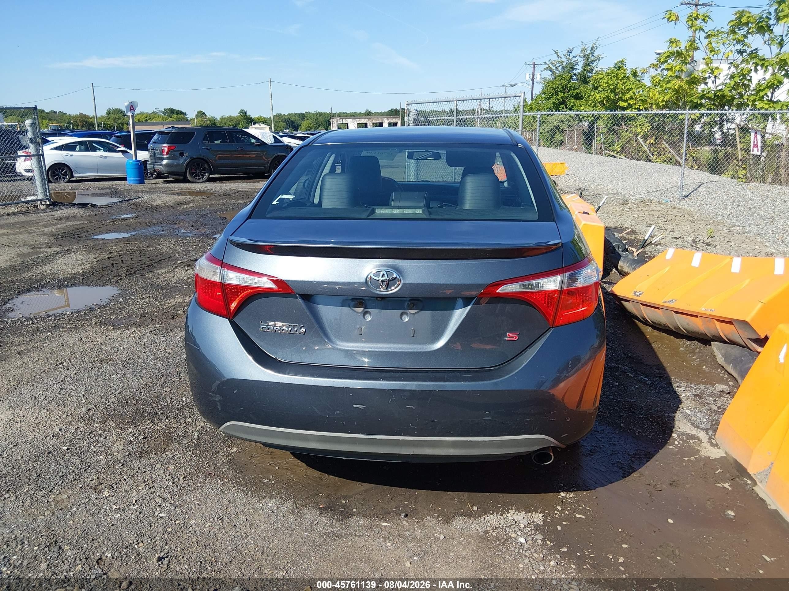 2015 Toyota Corolla S Plus Gray vin: 2T1BURHE2FC360239