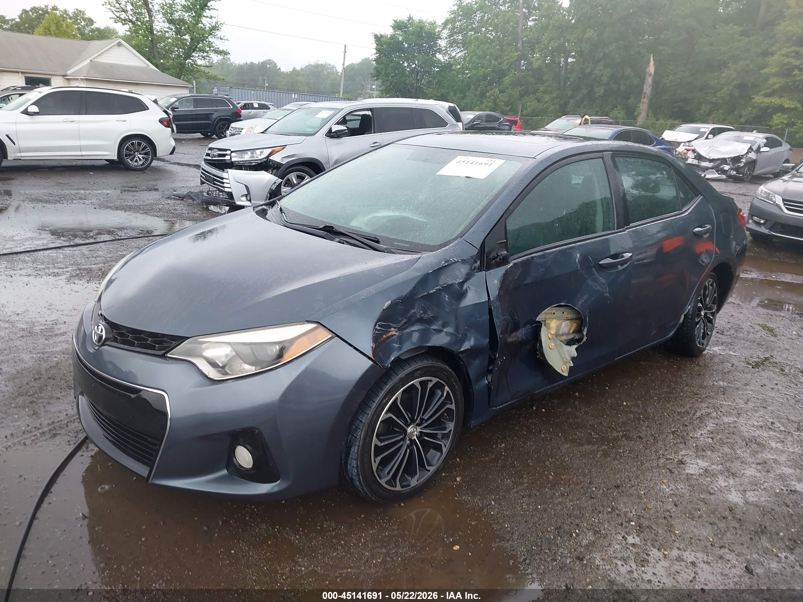 2015 Toyota Corolla S Premium Blue vin: 2T1BURHE2FC383097