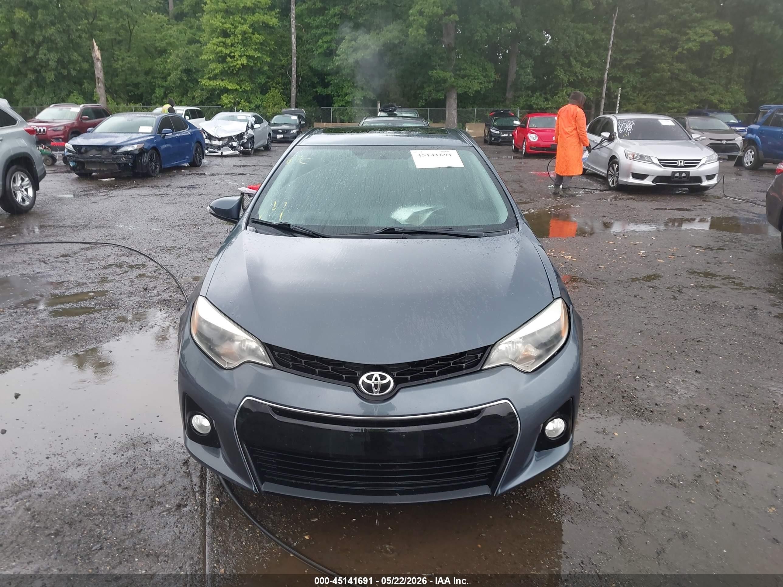 2015 Toyota Corolla S Premium Blue vin: 2T1BURHE2FC383097
