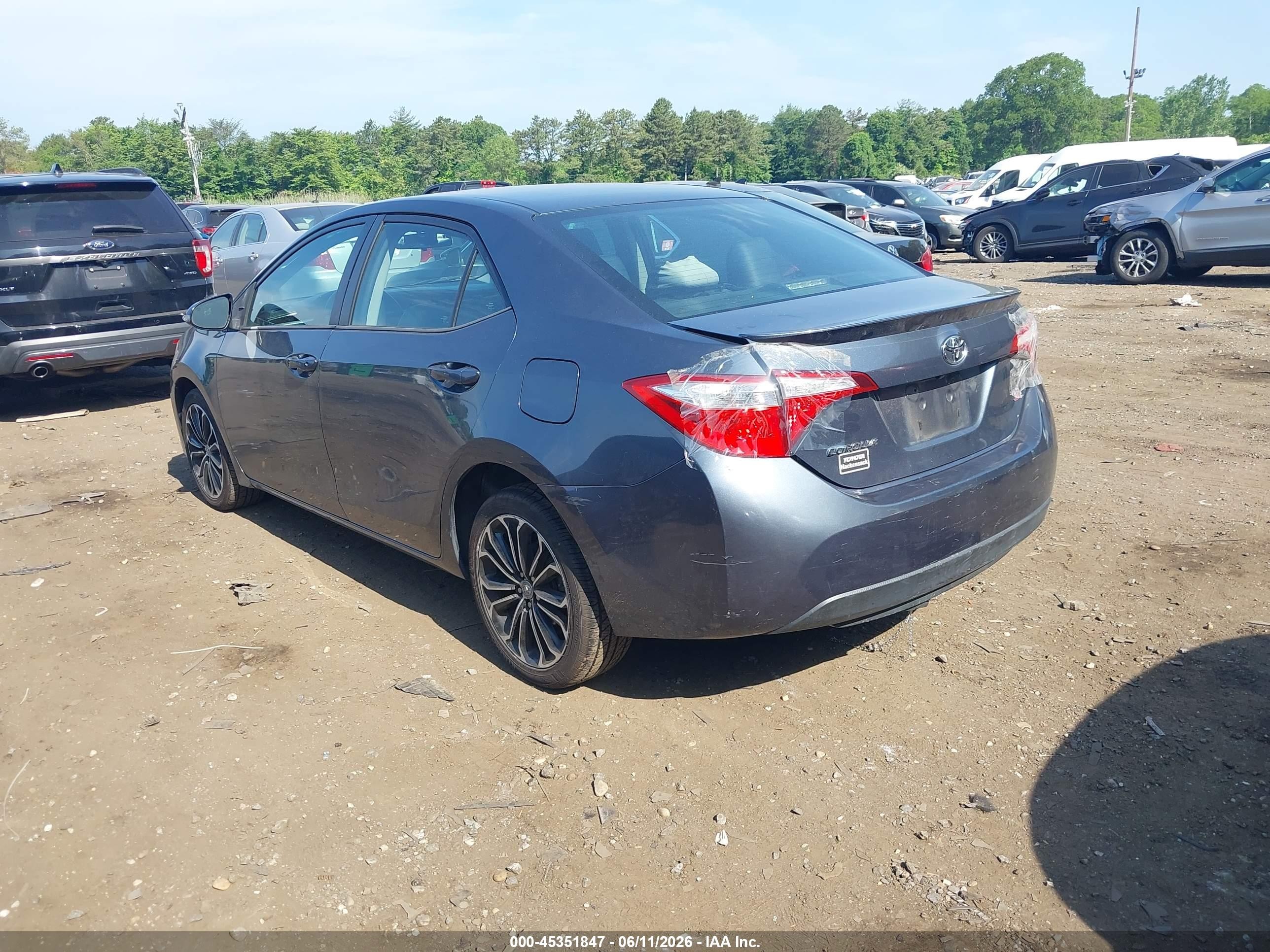 2015 Toyota Corolla S Plus Blue vin: 2T1BURHE2FC384217