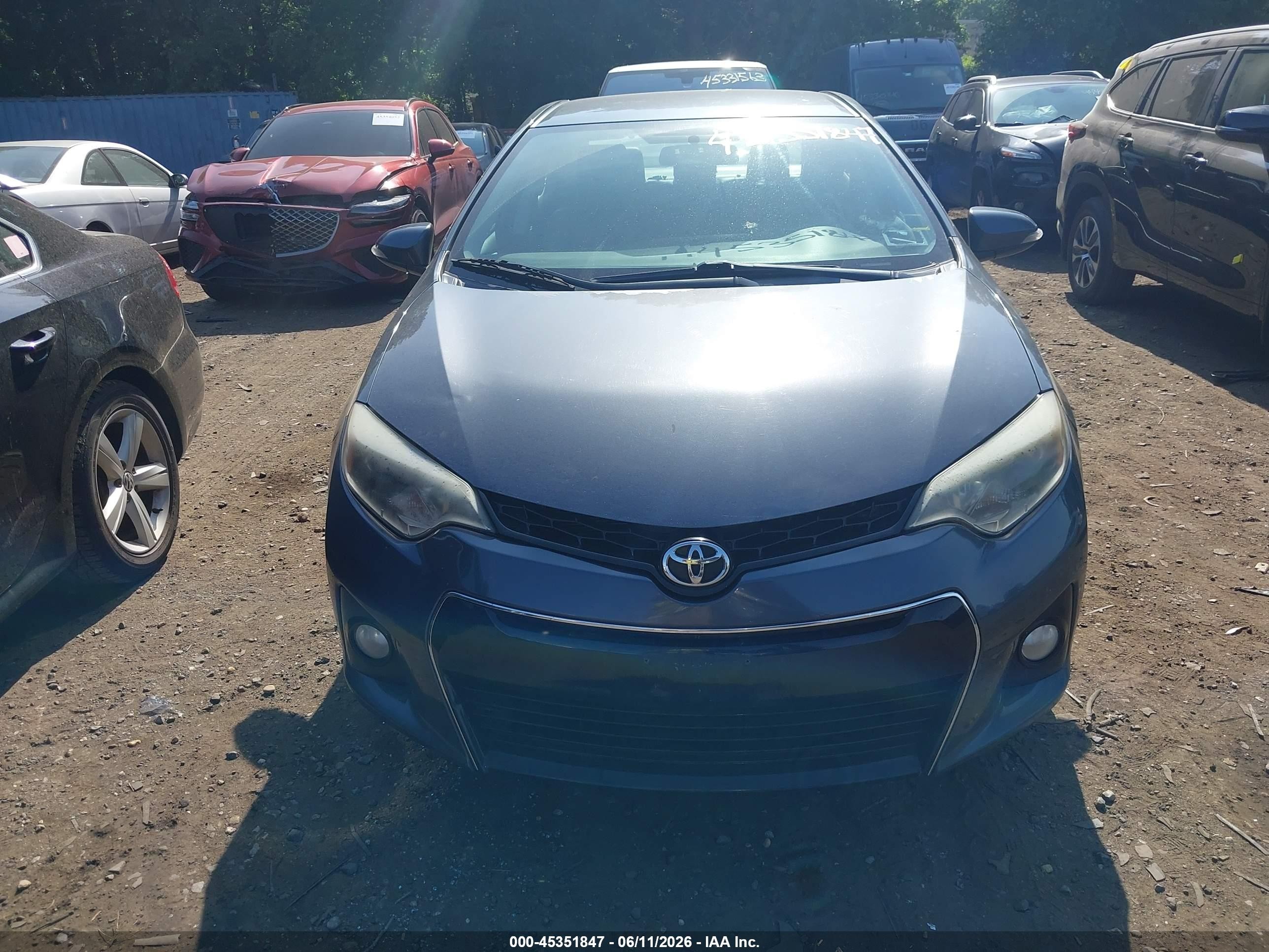 2015 Toyota Corolla S Plus Blue vin: 2T1BURHE2FC384217