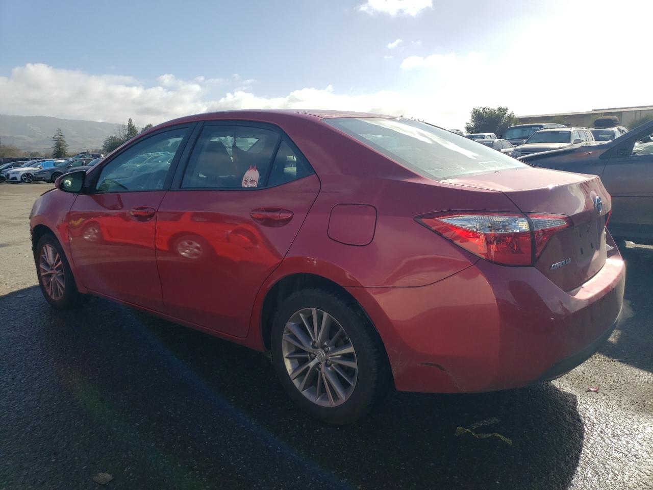 2015 Toyota Corolla L Red vin: 2T1BURHE2FC387778
