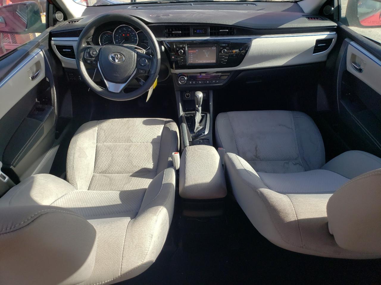 2015 Toyota Corolla L Red vin: 2T1BURHE2FC387778