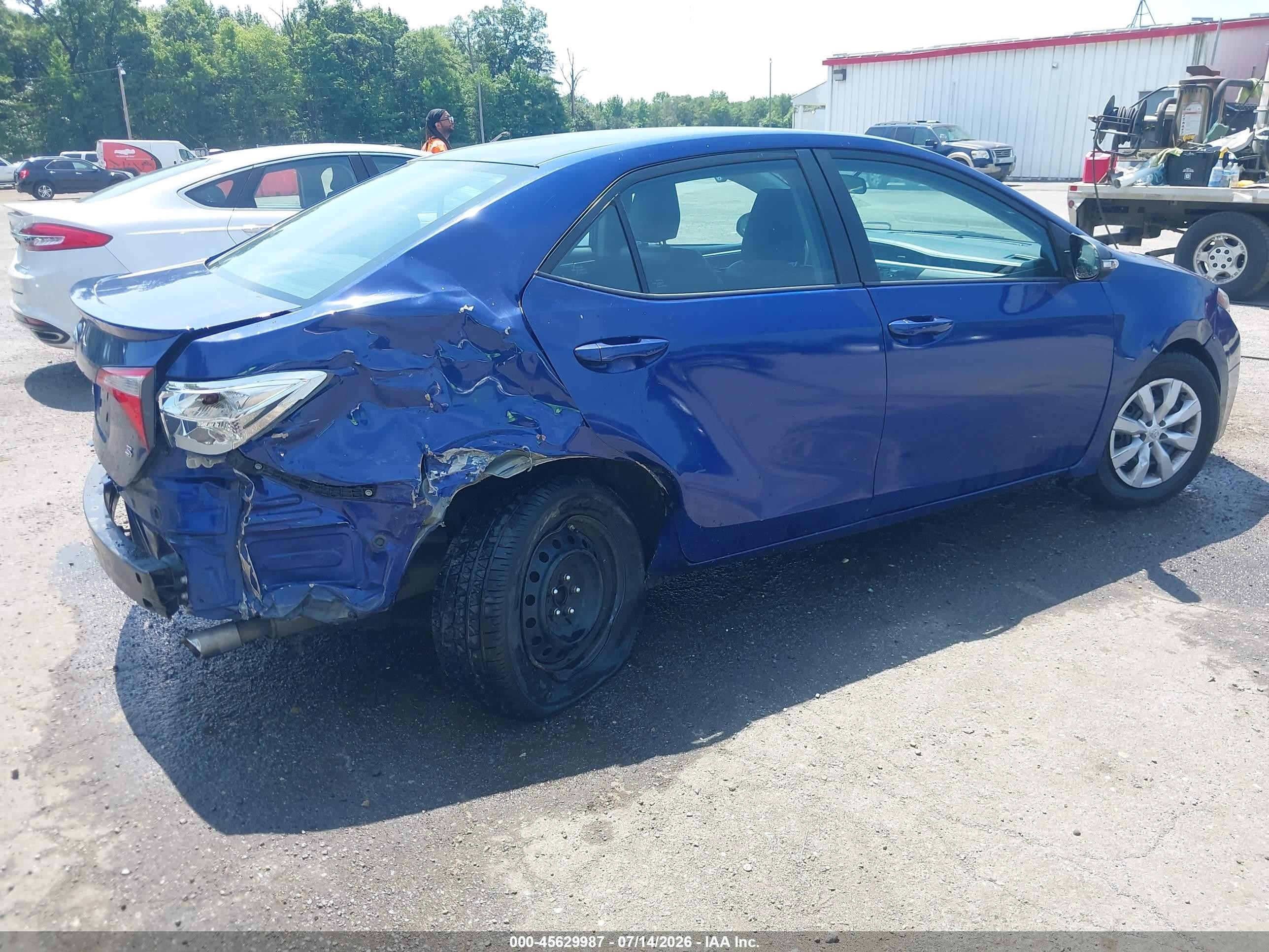 2015 Toyota Corolla S Blue vin: 2T1BURHE2FC398439