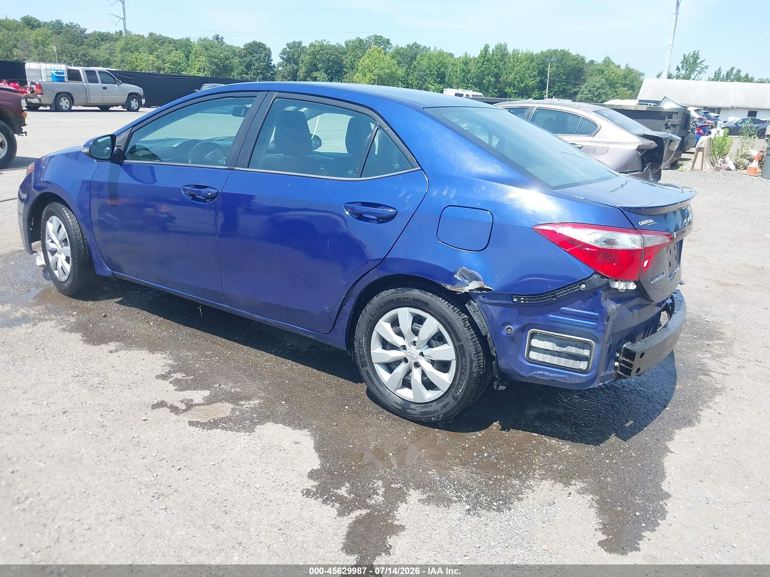 2015 Toyota Corolla S Blue vin: 2T1BURHE2FC398439