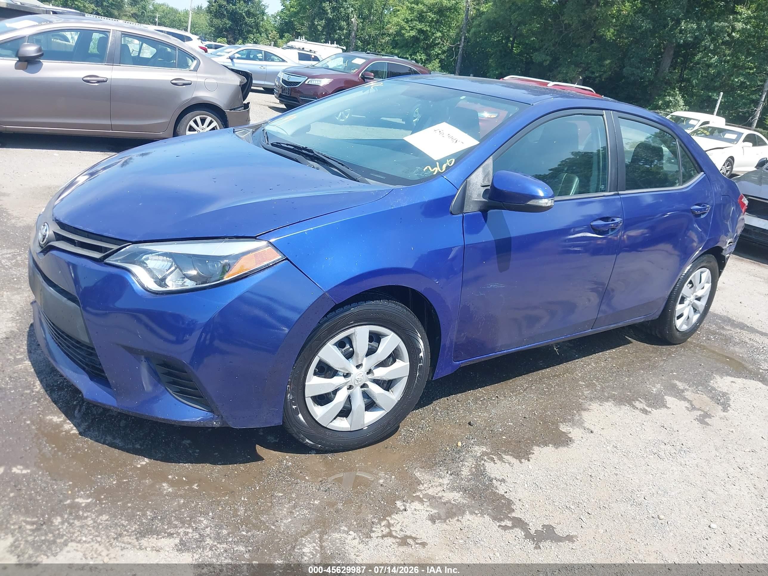 2015 Toyota Corolla S Blue vin: 2T1BURHE2FC398439