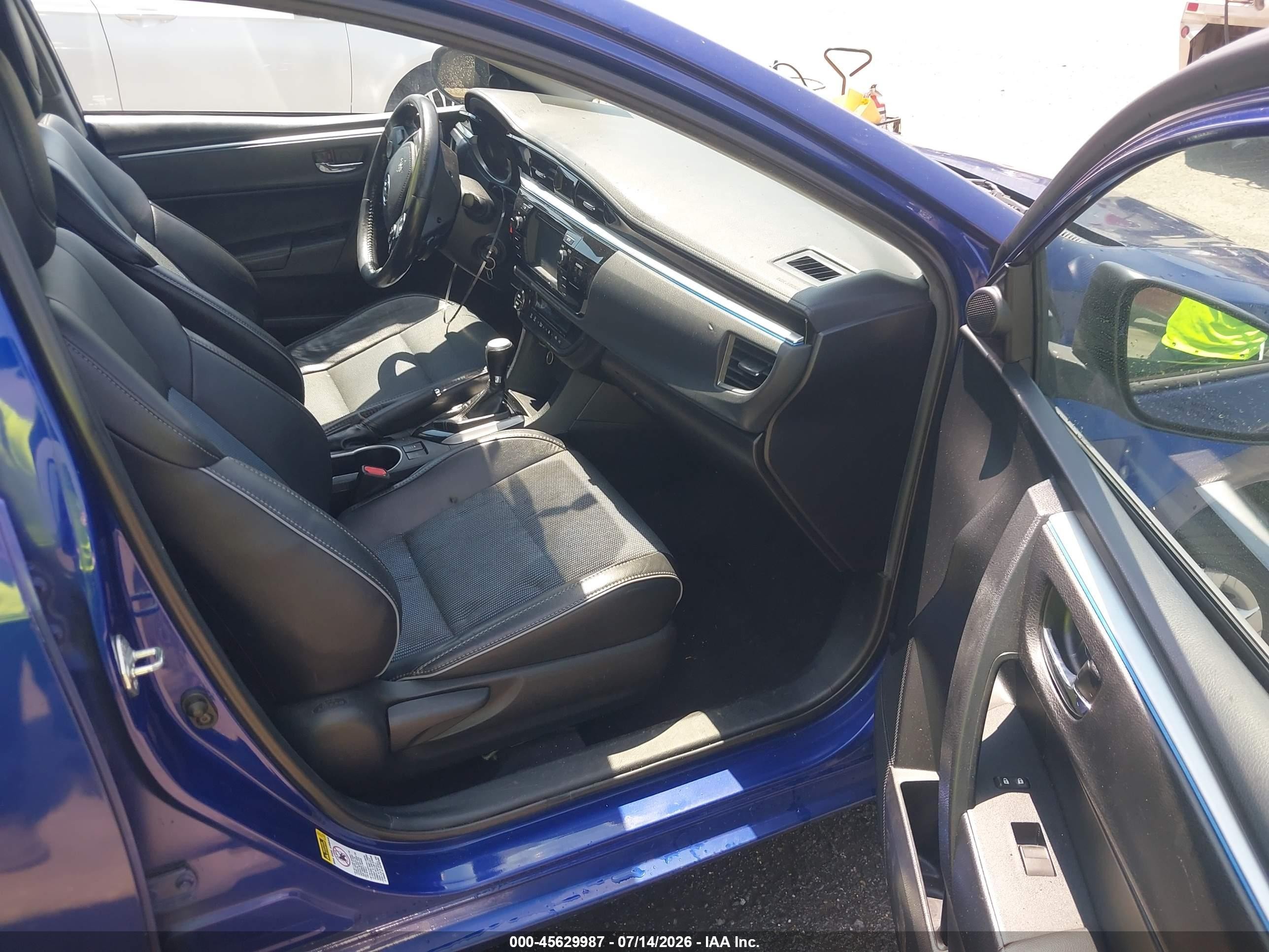 2015 Toyota Corolla S Blue vin: 2T1BURHE2FC398439
