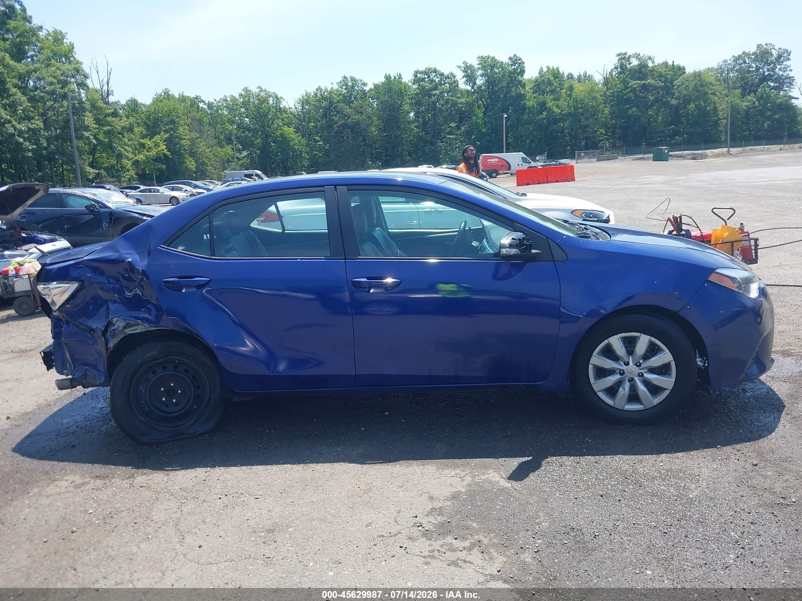 2015 Toyota Corolla S Blue vin: 2T1BURHE2FC398439