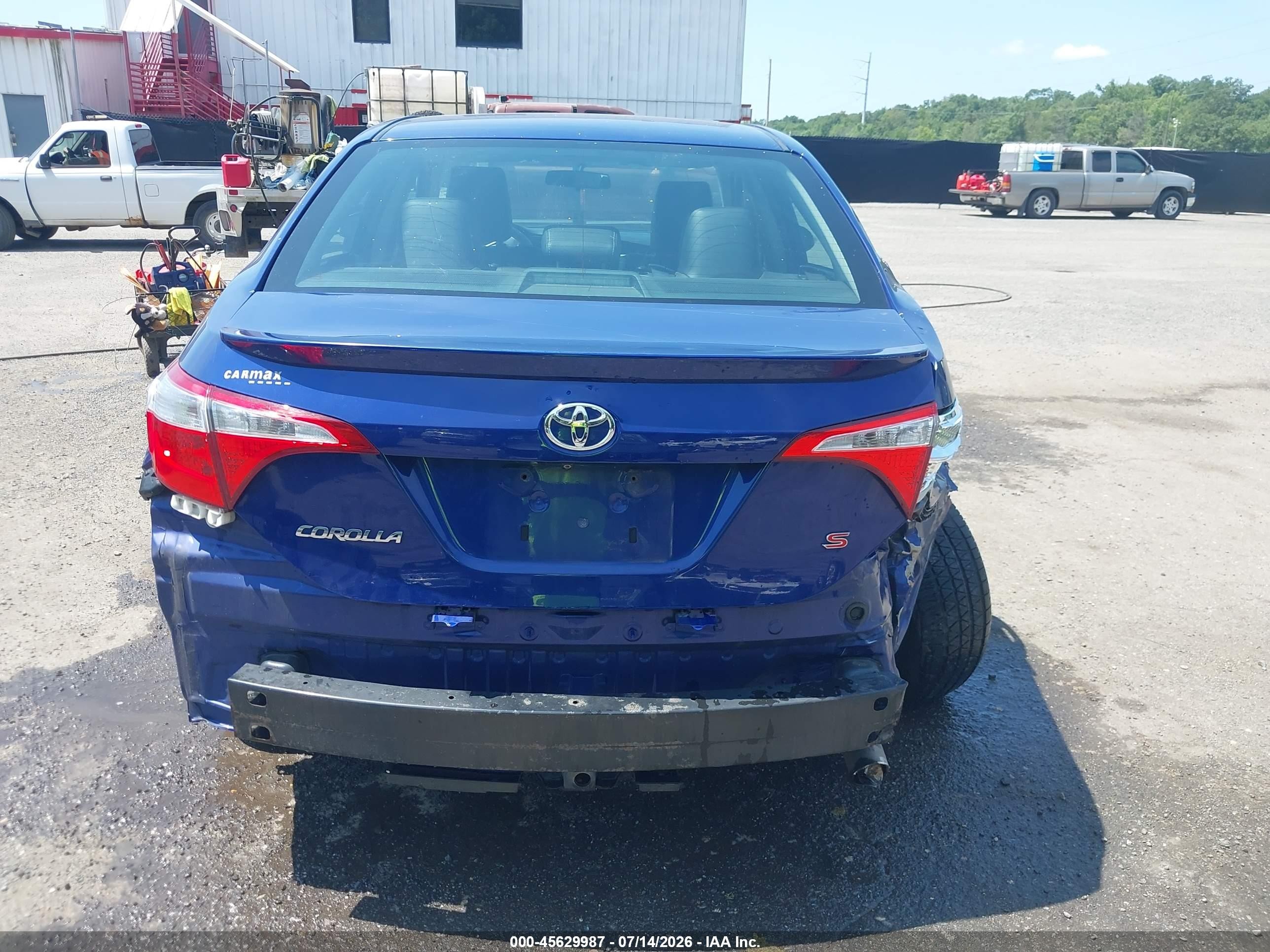 2015 Toyota Corolla S Blue vin: 2T1BURHE2FC398439