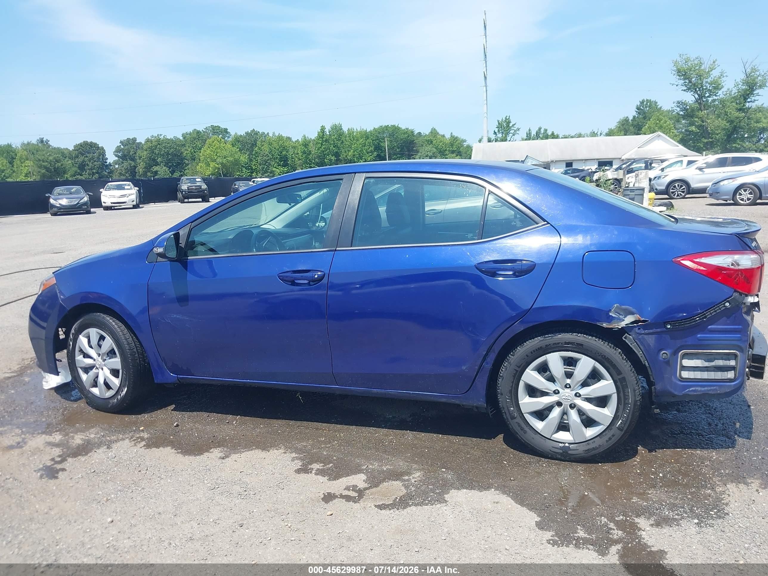 2015 Toyota Corolla S Blue vin: 2T1BURHE2FC398439