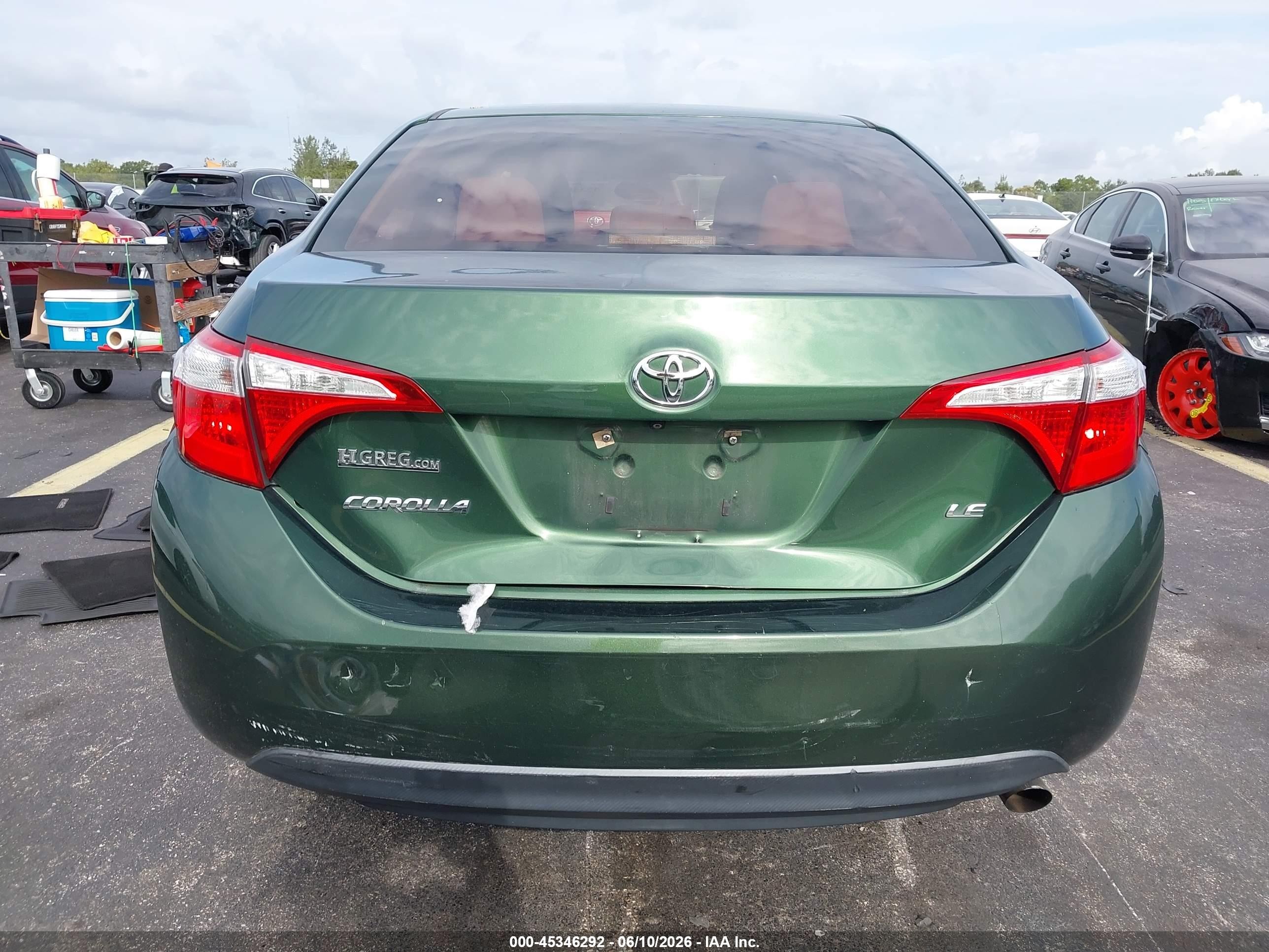 2015 Toyota Corolla Le Green vin: 2T1BURHE2FC399395