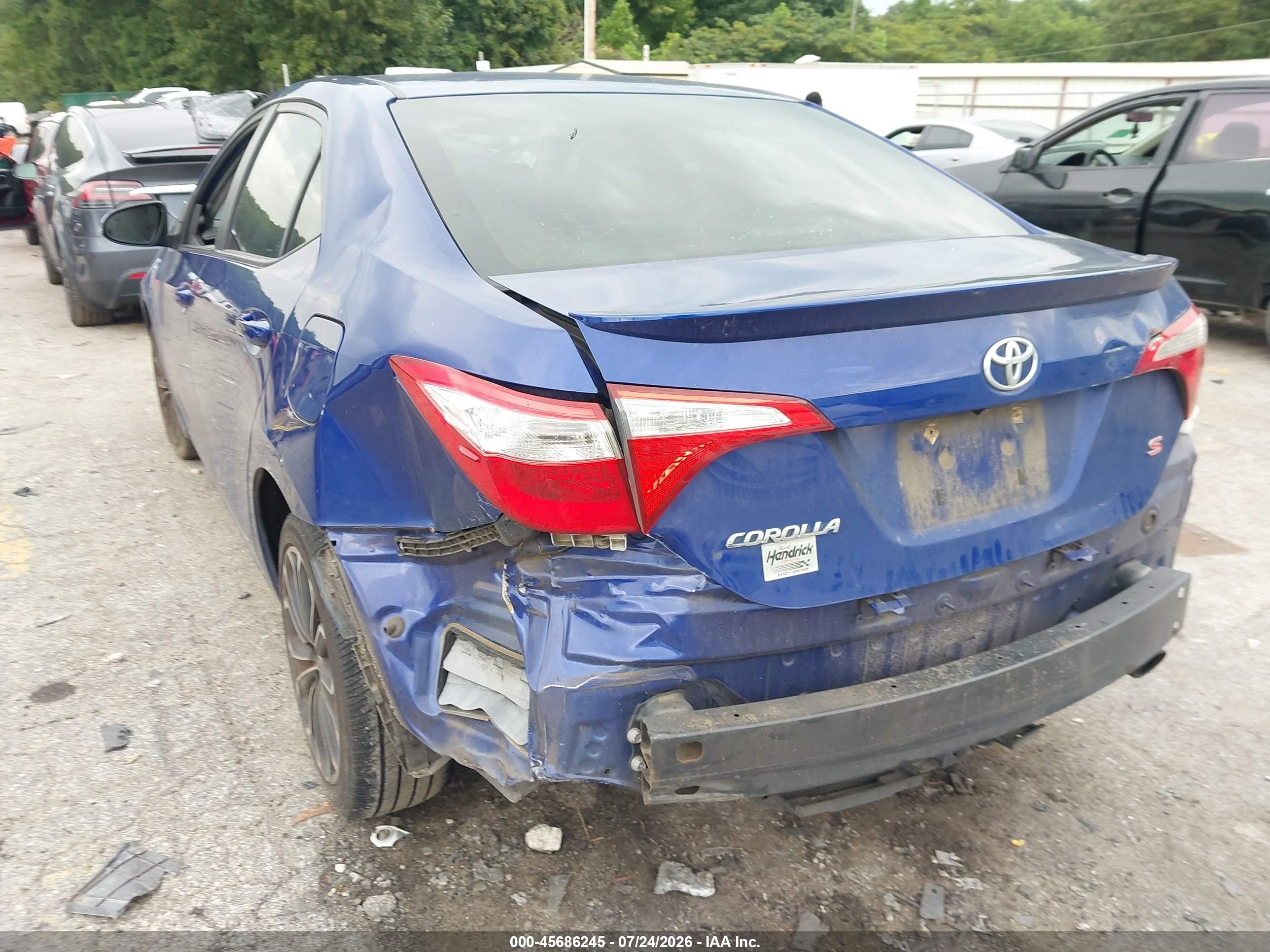 2015 Toyota Corolla S Plus Dark Blue vin: 2T1BURHE2FC405311