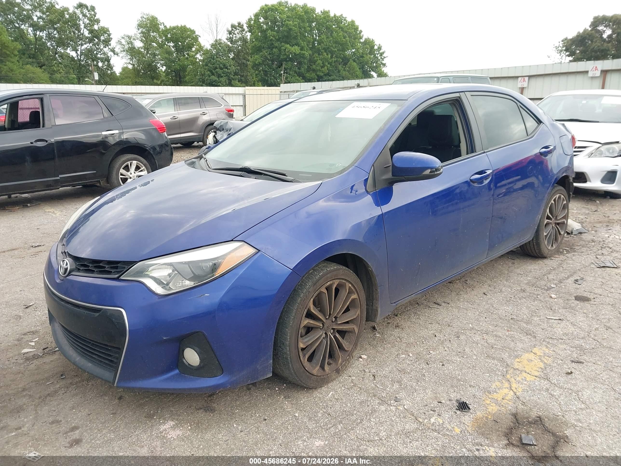 2015 Toyota Corolla S Plus Dark Blue vin: 2T1BURHE2FC405311
