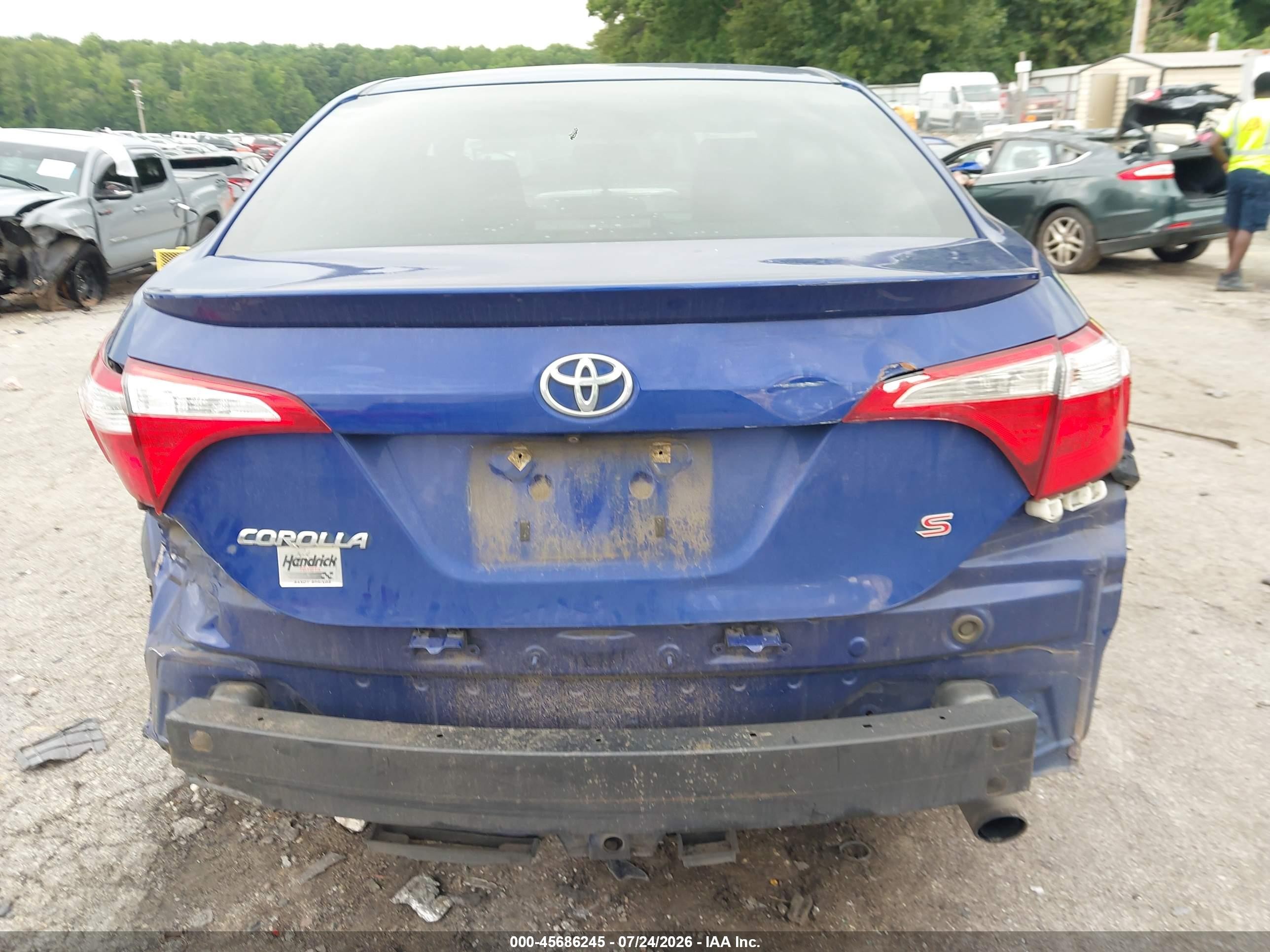 2015 Toyota Corolla S Plus Dark Blue vin: 2T1BURHE2FC405311