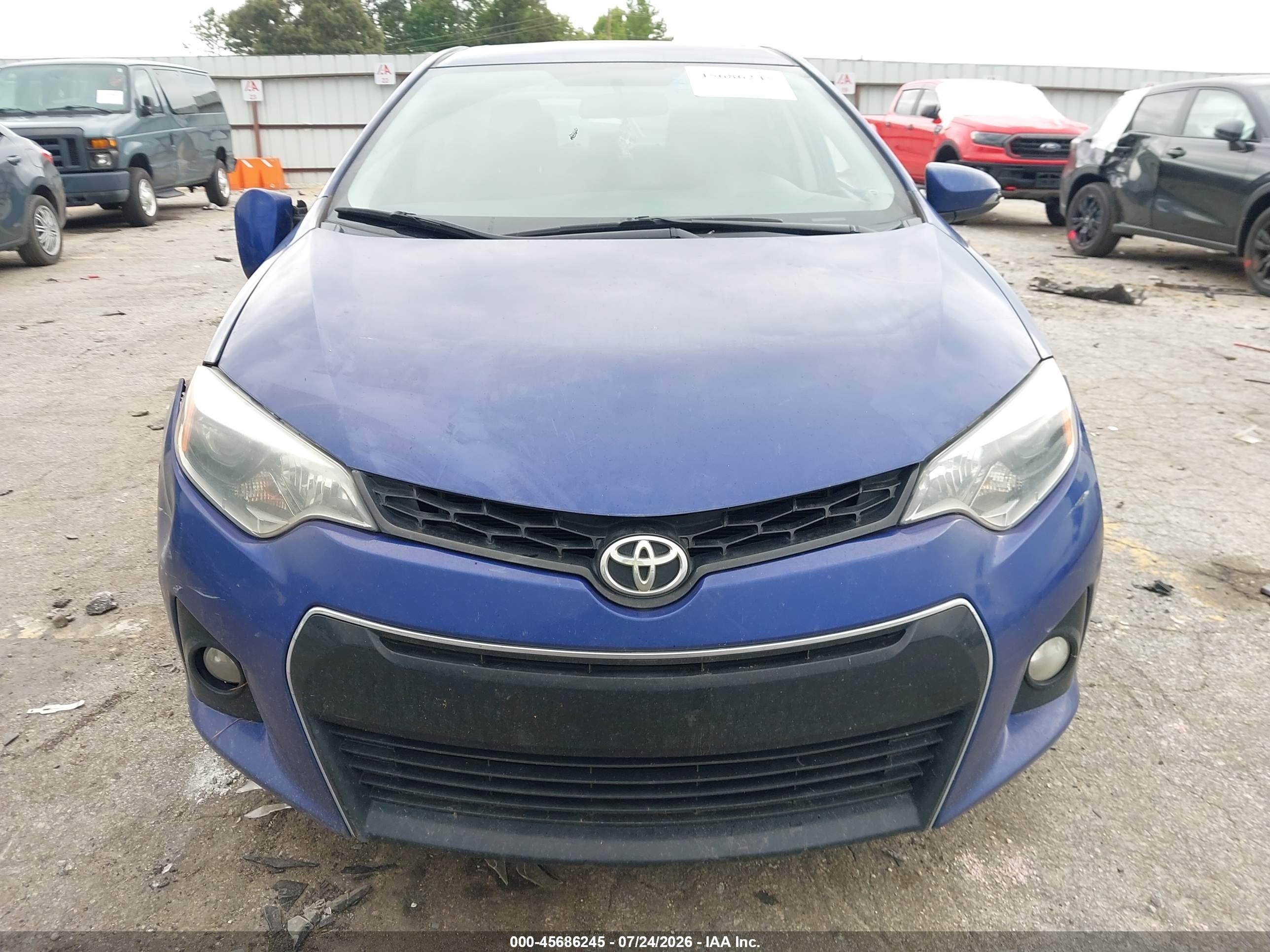 2015 Toyota Corolla S Plus Dark Blue vin: 2T1BURHE2FC405311