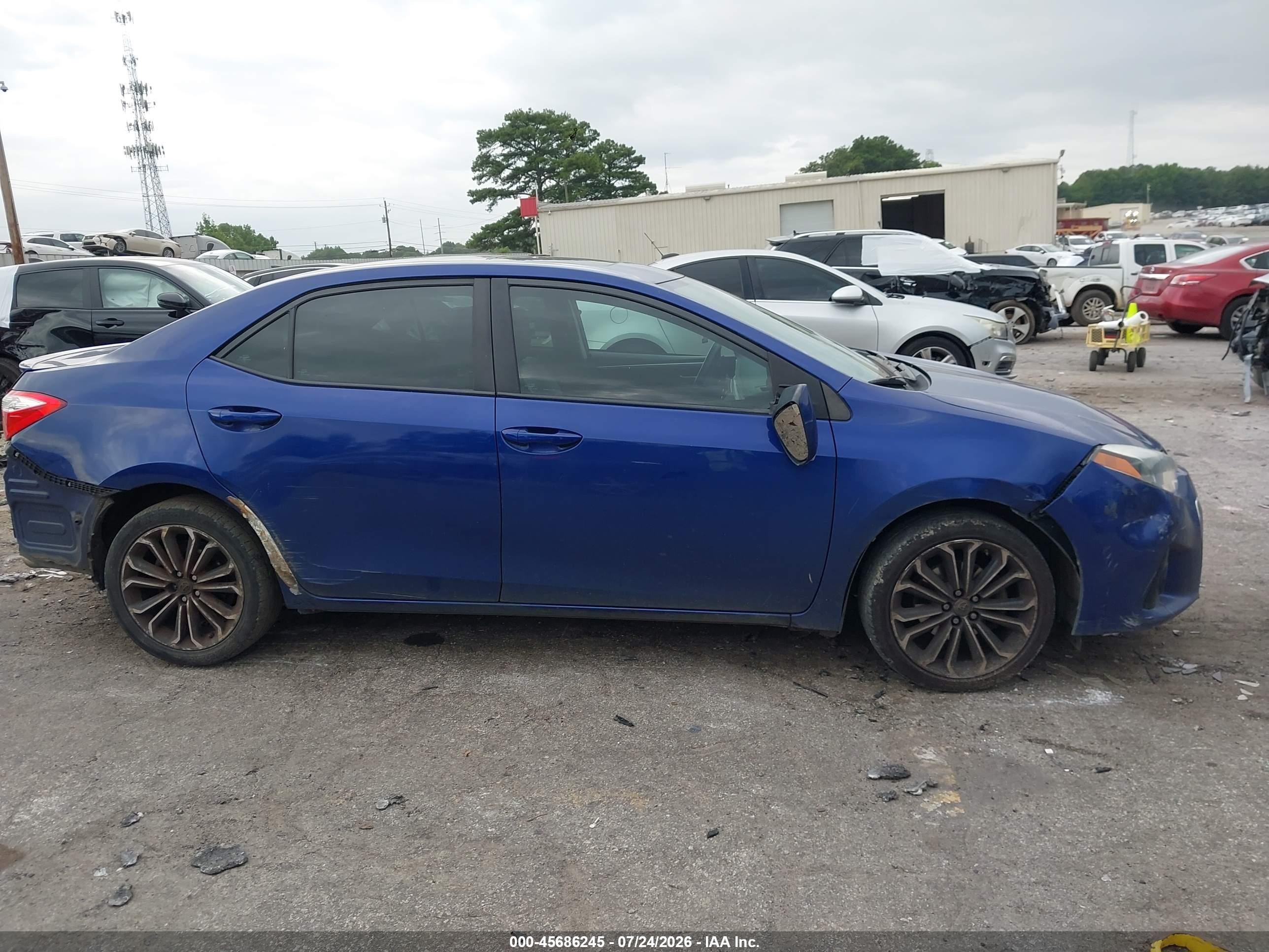 2015 Toyota Corolla S Plus Dark Blue vin: 2T1BURHE2FC405311