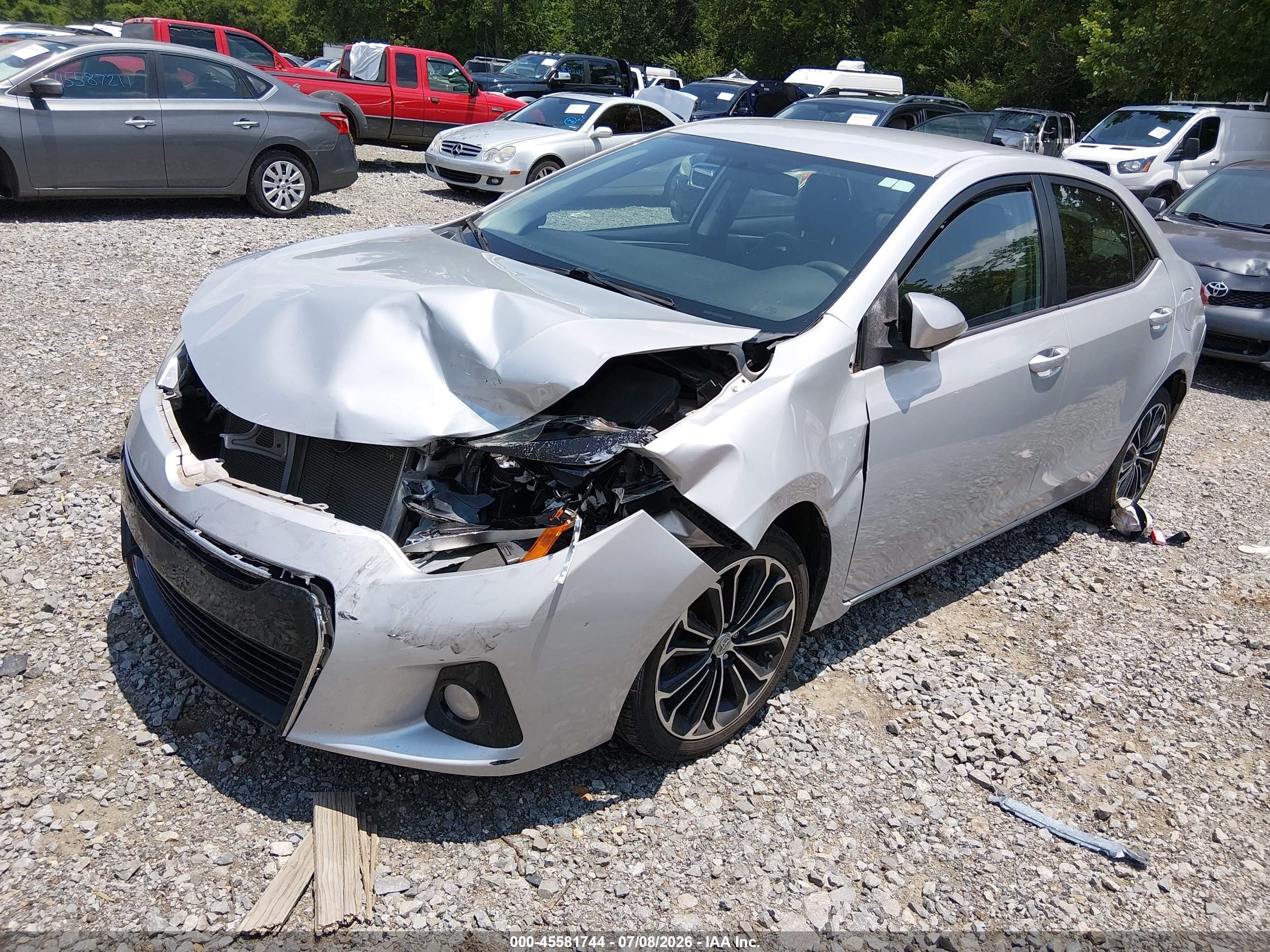 2015 Toyota Corolla S Plus Gray vin: 2T1BURHE2FC435666