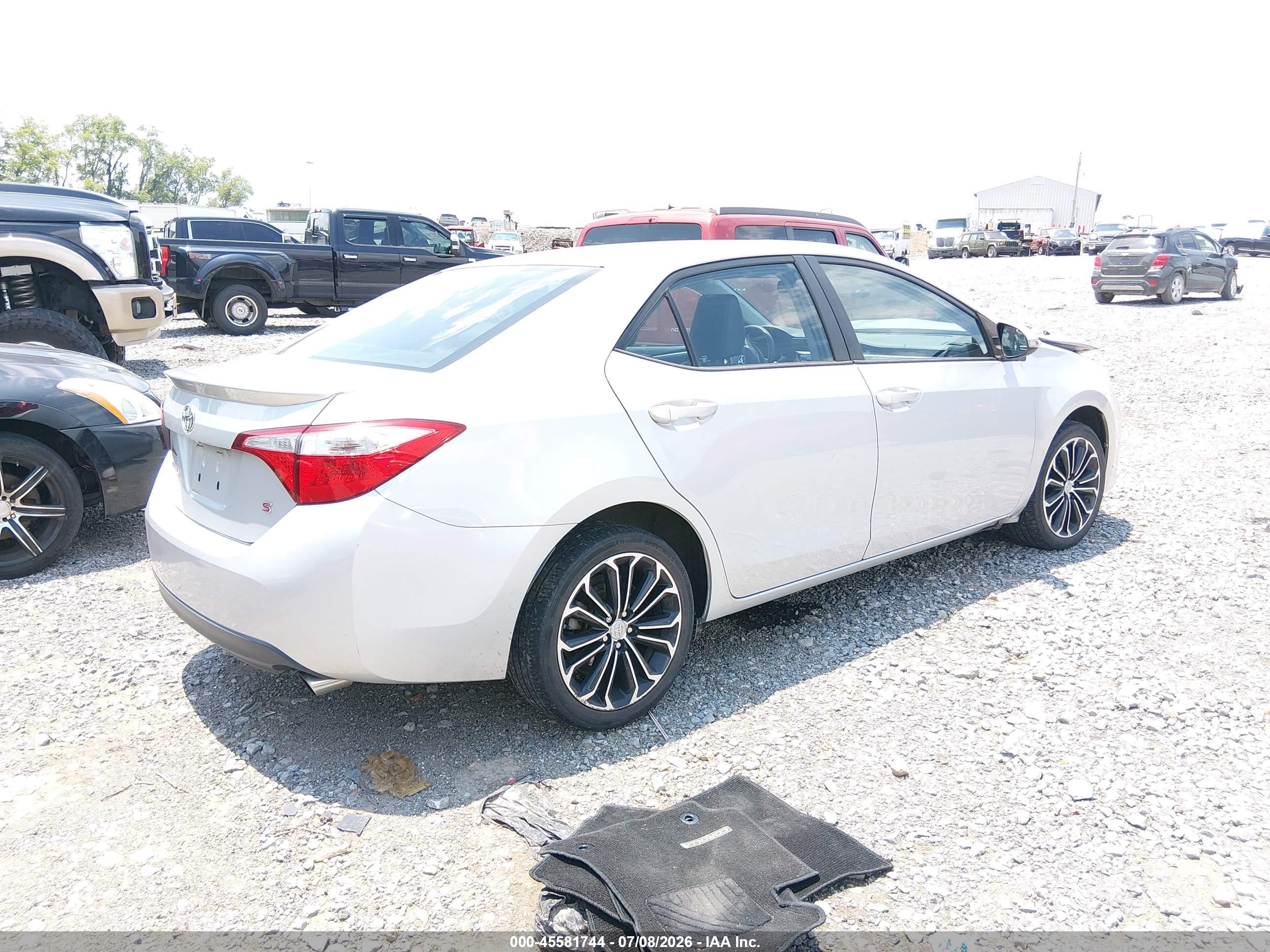 2015 Toyota Corolla S Plus Gray vin: 2T1BURHE2FC435666