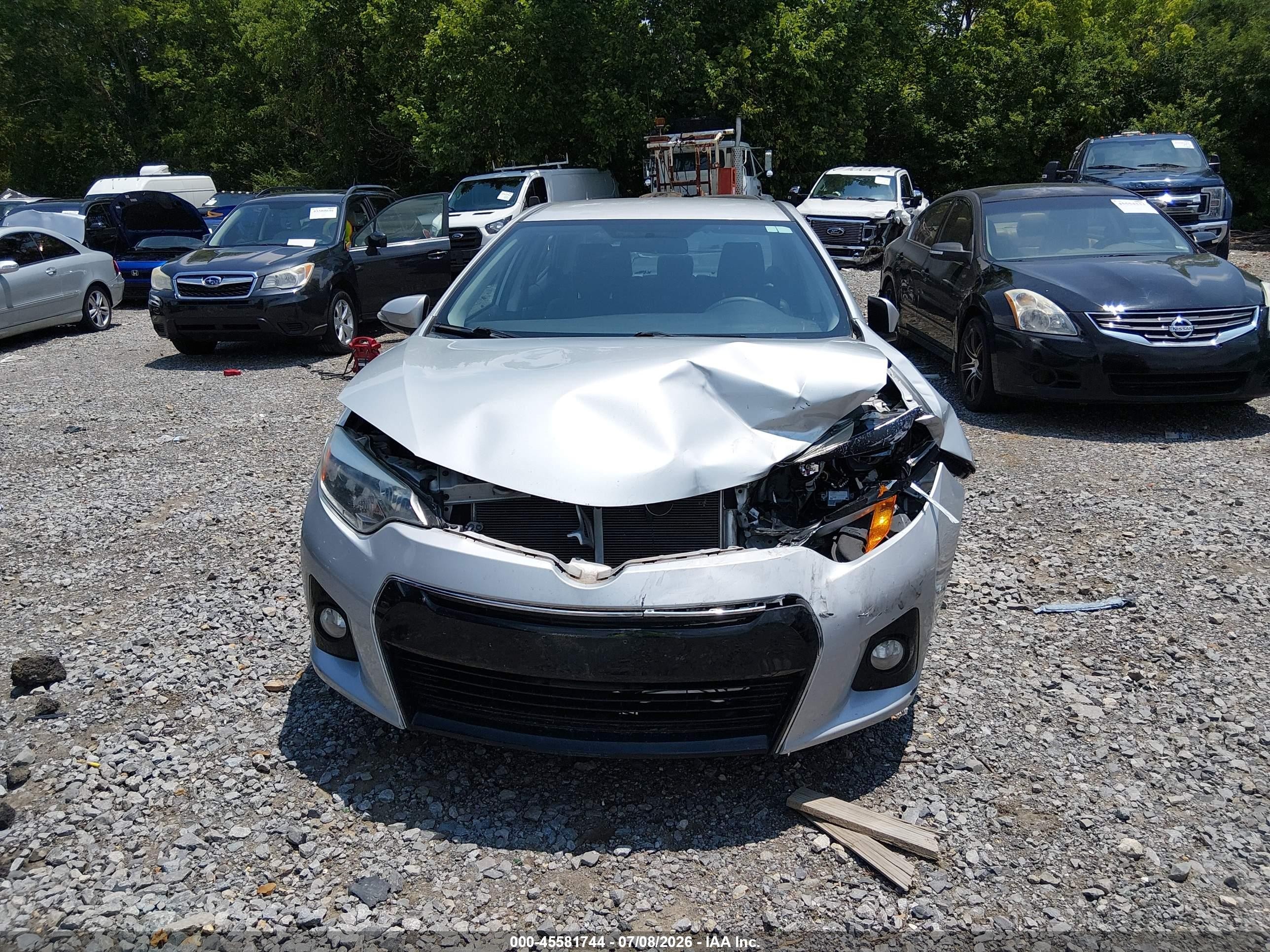 2015 Toyota Corolla S Plus Gray vin: 2T1BURHE2FC435666