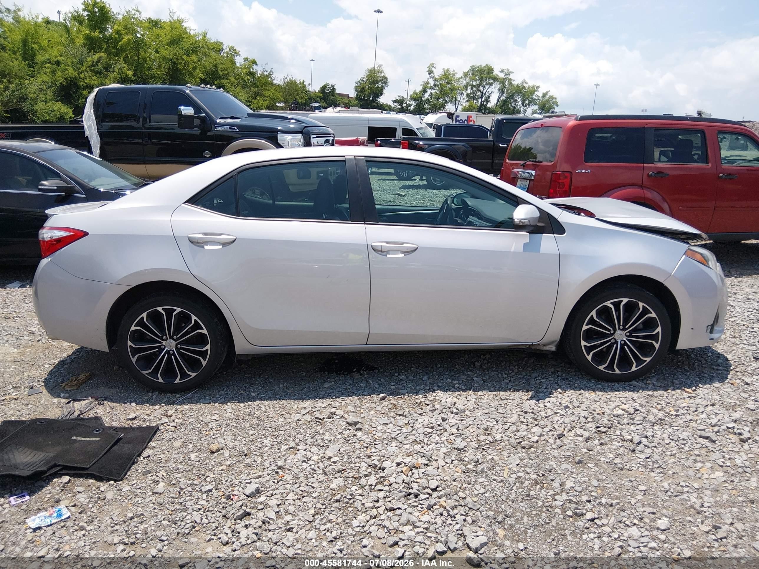 2015 Toyota Corolla S Plus Gray vin: 2T1BURHE2FC435666