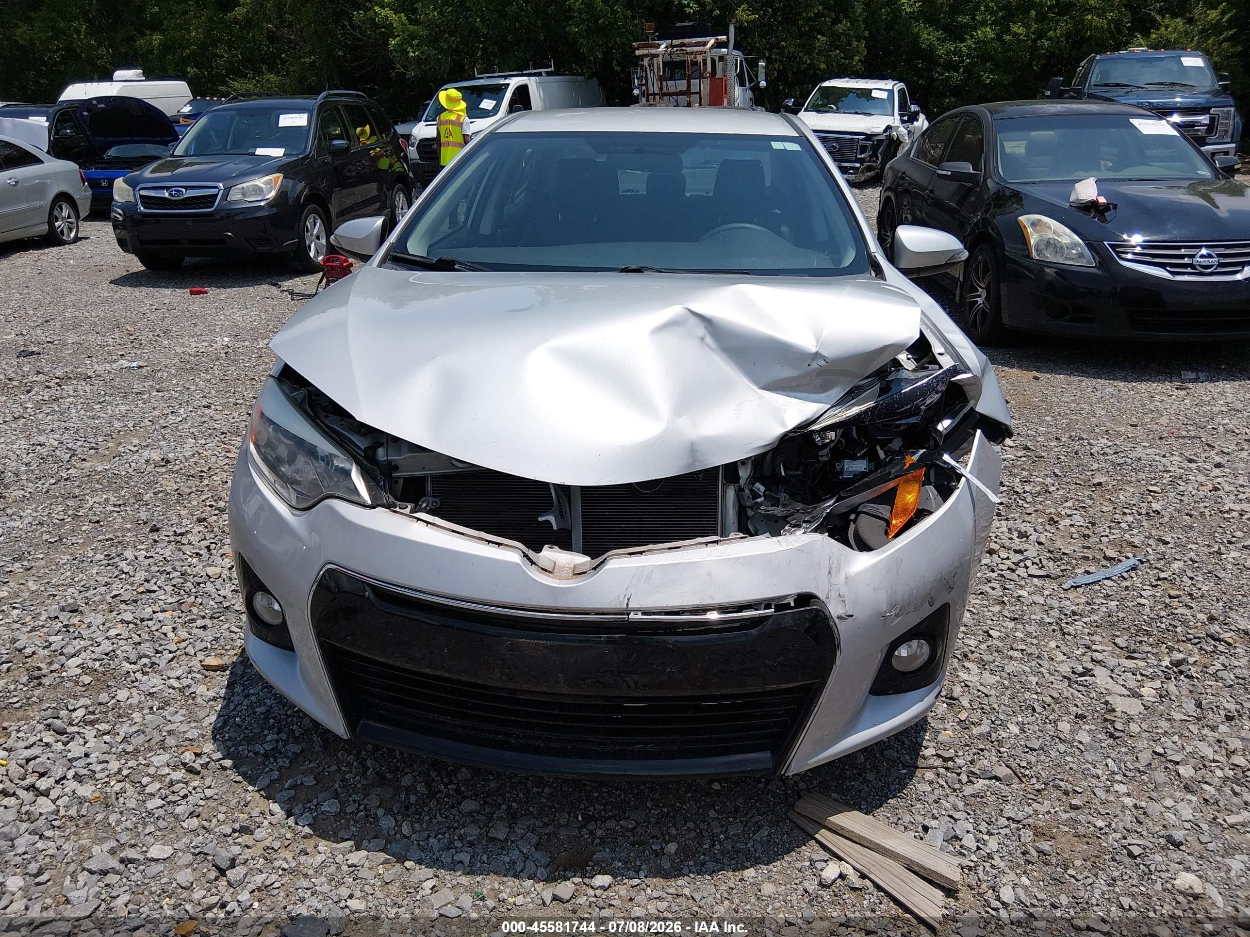 2015 Toyota Corolla S Plus Gray vin: 2T1BURHE2FC435666