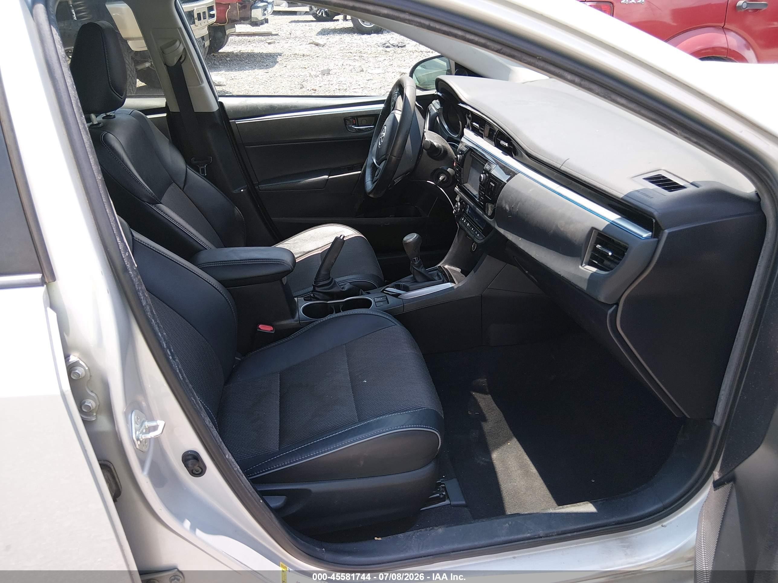 2015 Toyota Corolla S Plus Gray vin: 2T1BURHE2FC435666
