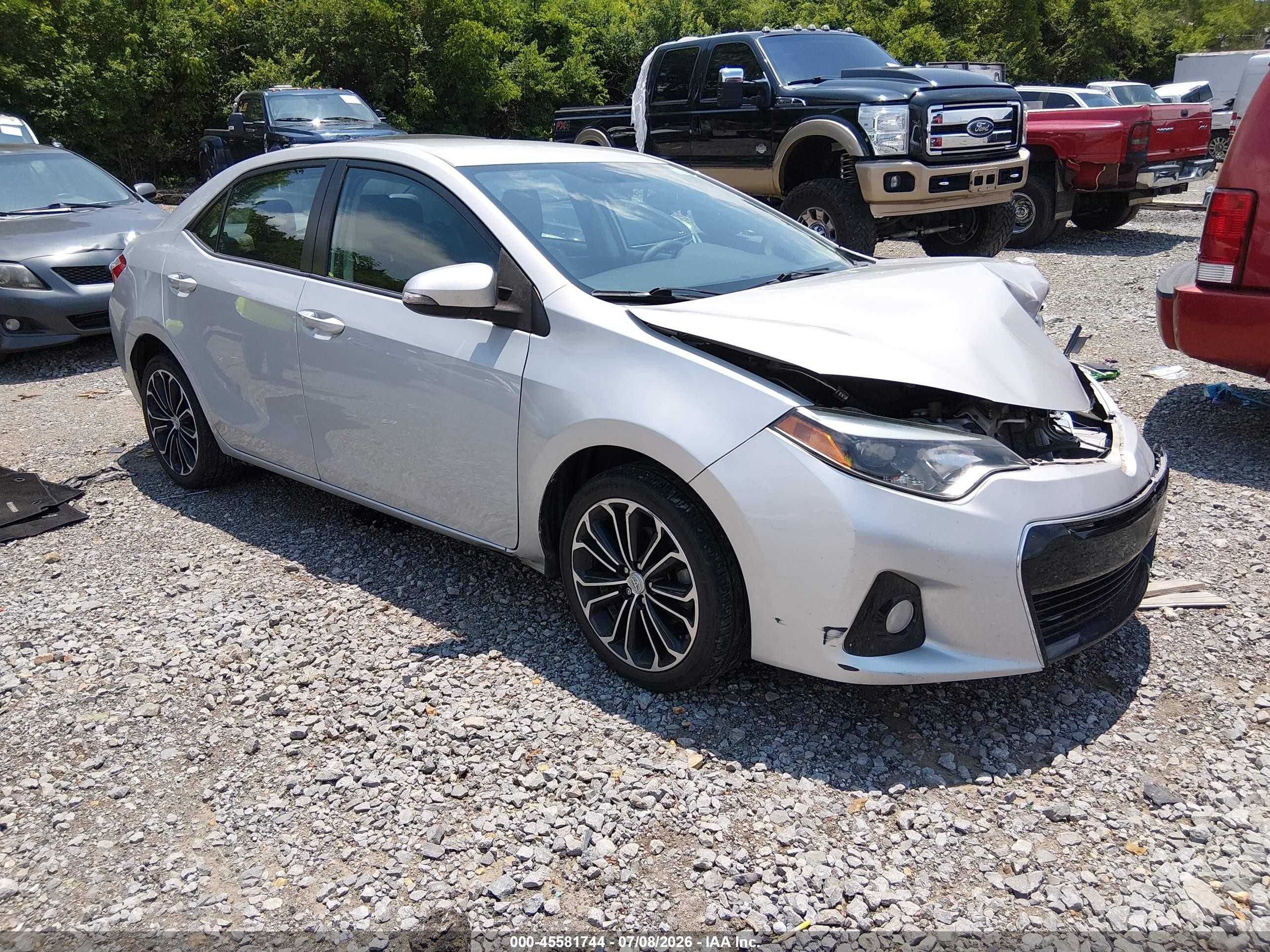 2015 Toyota Corolla S Plus Gray vin: 2T1BURHE2FC435666