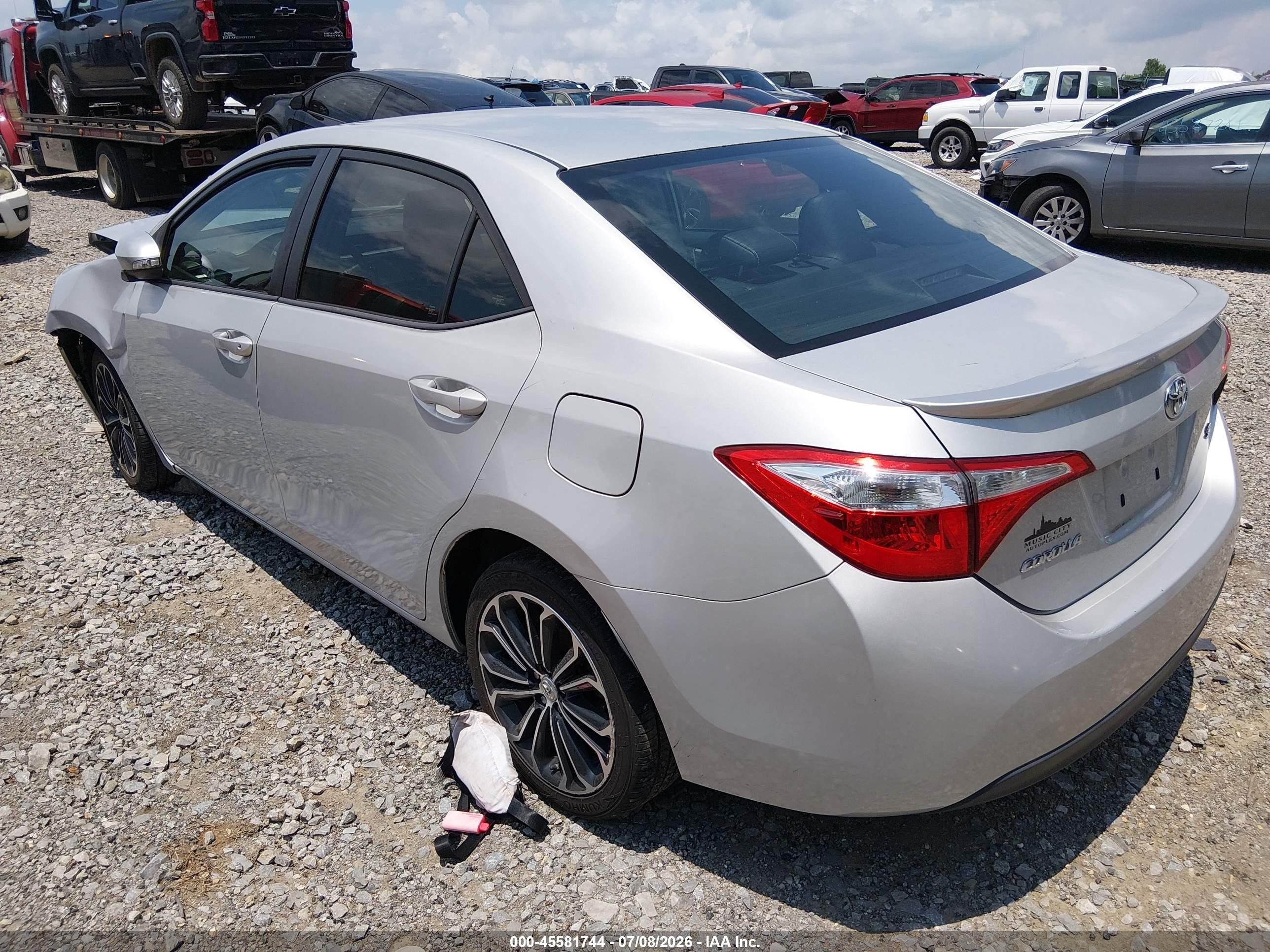 2015 Toyota Corolla S Plus Gray vin: 2T1BURHE2FC435666